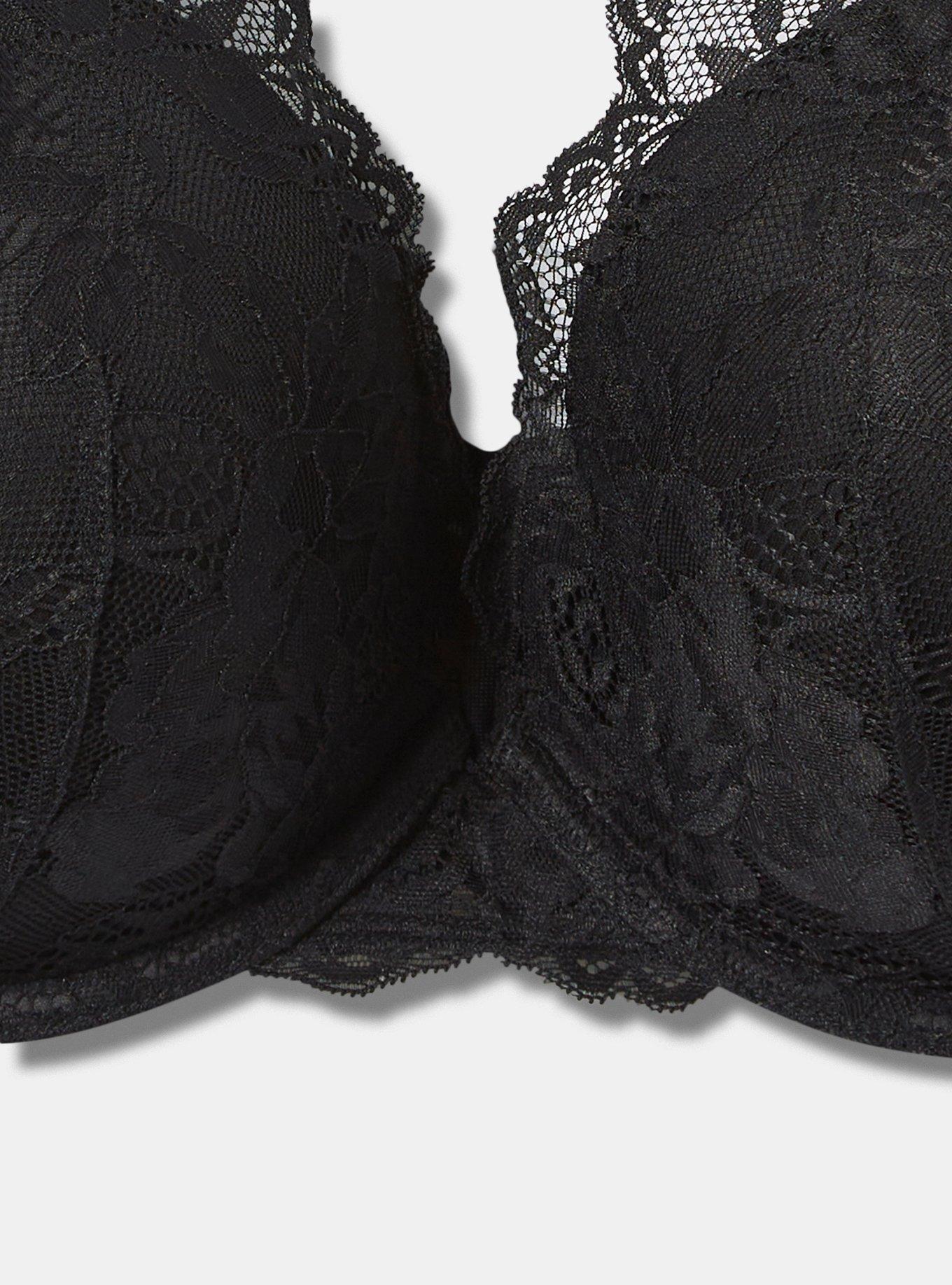 Victoria's Secret Date Plunge Push Up Multi-way Black Lace Bra