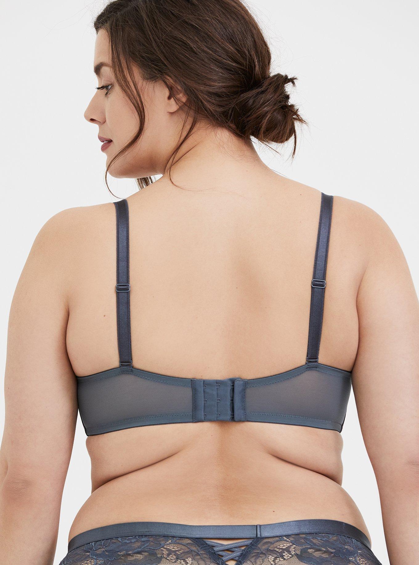 XO Plunge Push-Up Bra, TURBULENCE GREY, alternate