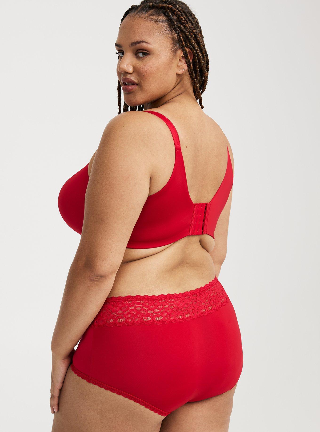 Shine Microfiber Wide Lace Brief Panty