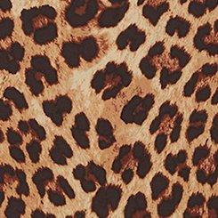 Plus Size Second Skin Mid-Rise Brief Lace Trim Panty, FIFTIES LEOPARD BEIGE, swatch