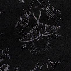 Plus Size Second Skin Mid-Rise Brief Lace Trim Panty, SMALL MYSTIC MOTHS RICH BLACK, swatch