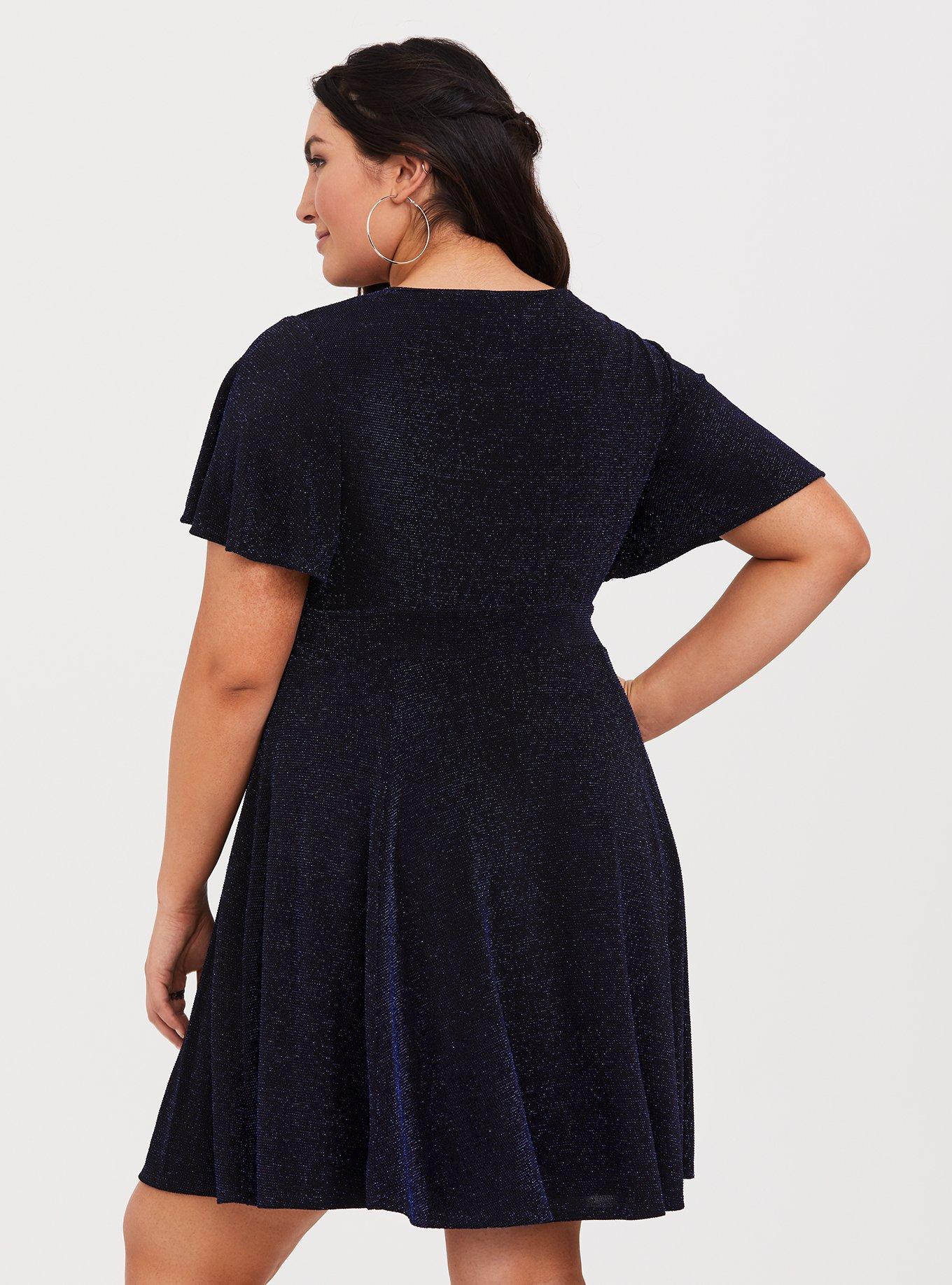 Mini Shimmer Skater Dress, ELECTRIC BLUE, alternate