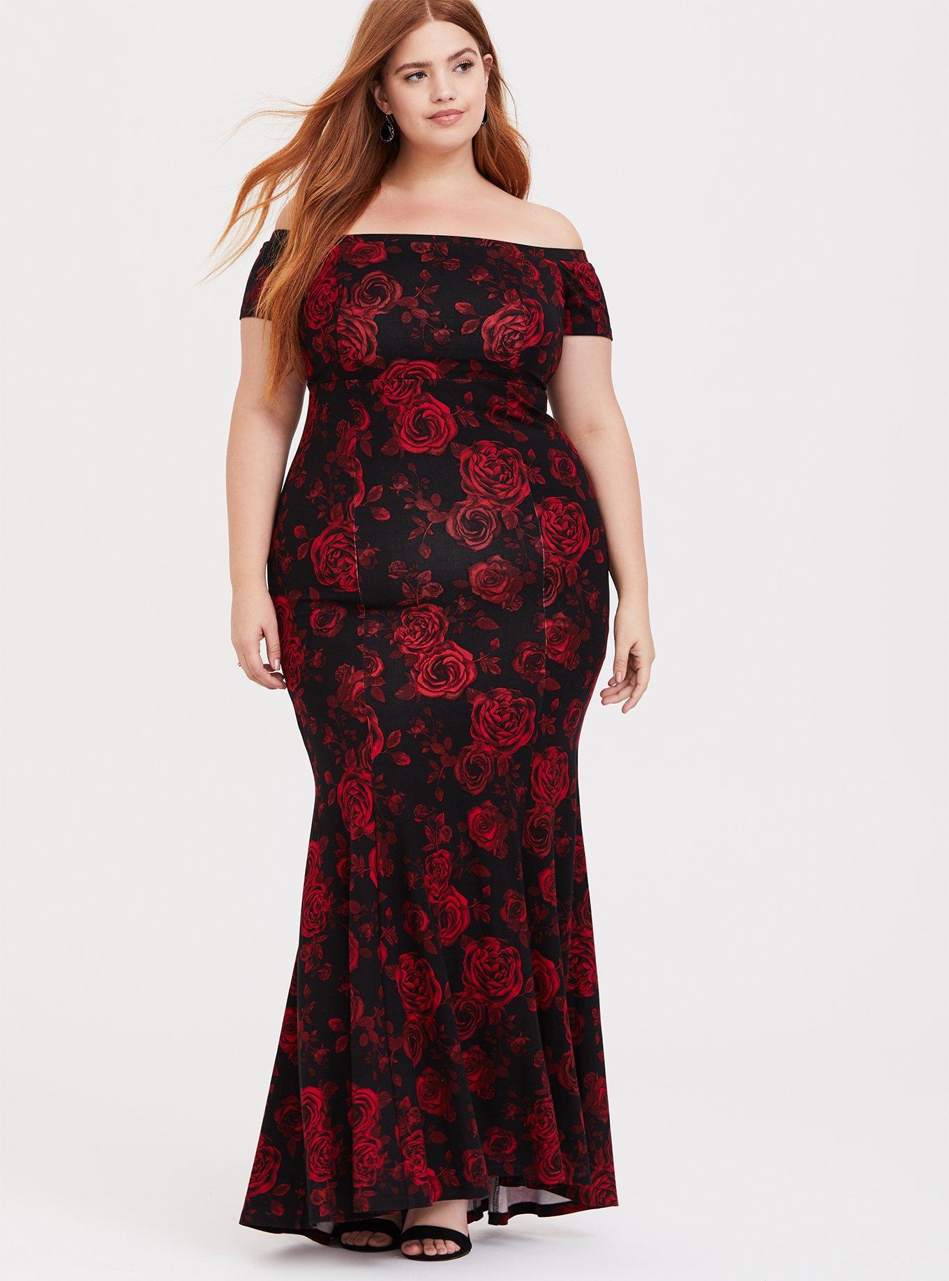 Torrid black outlet dress with flowers