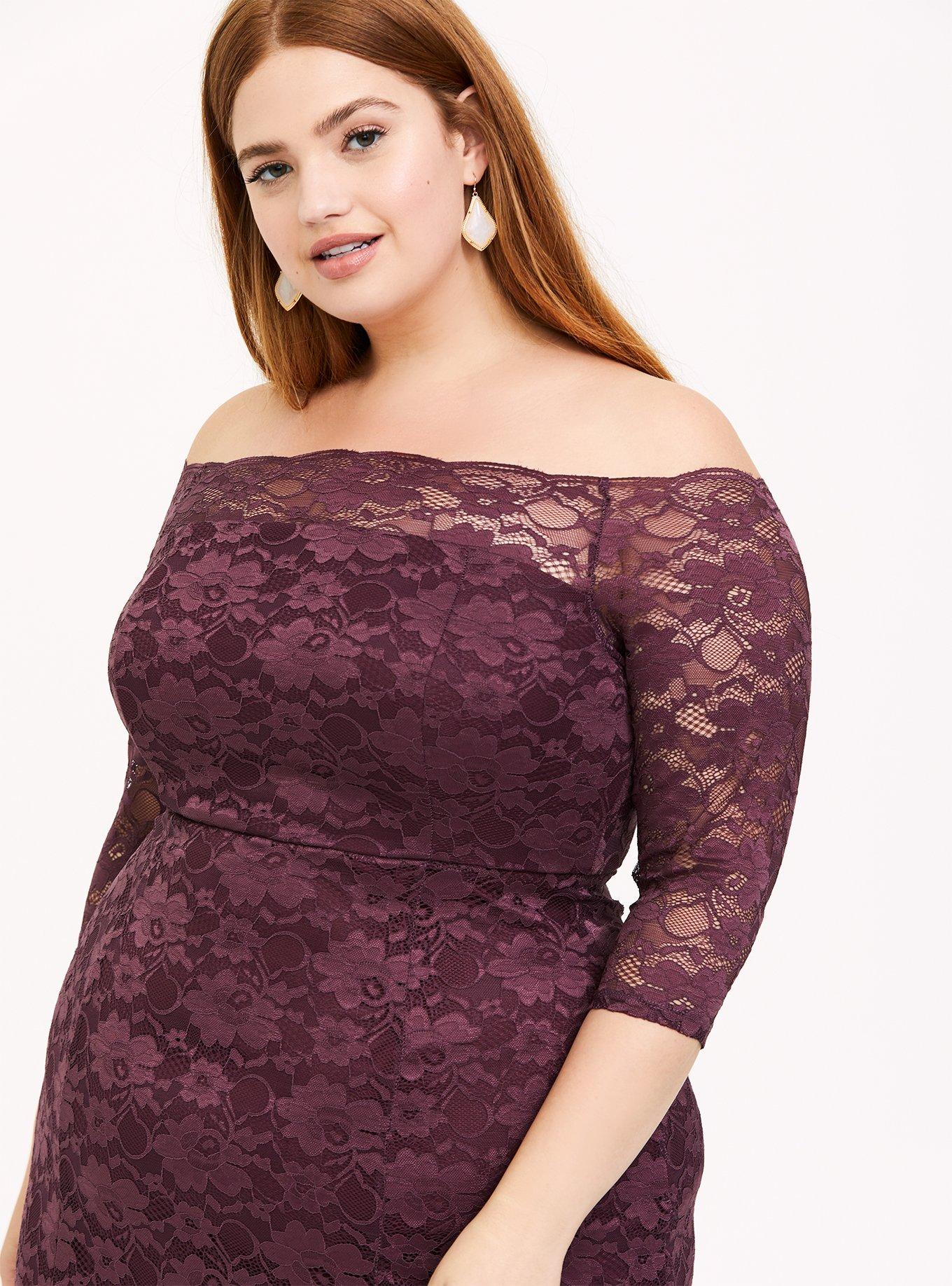 Torrid purple hotsell lace dress