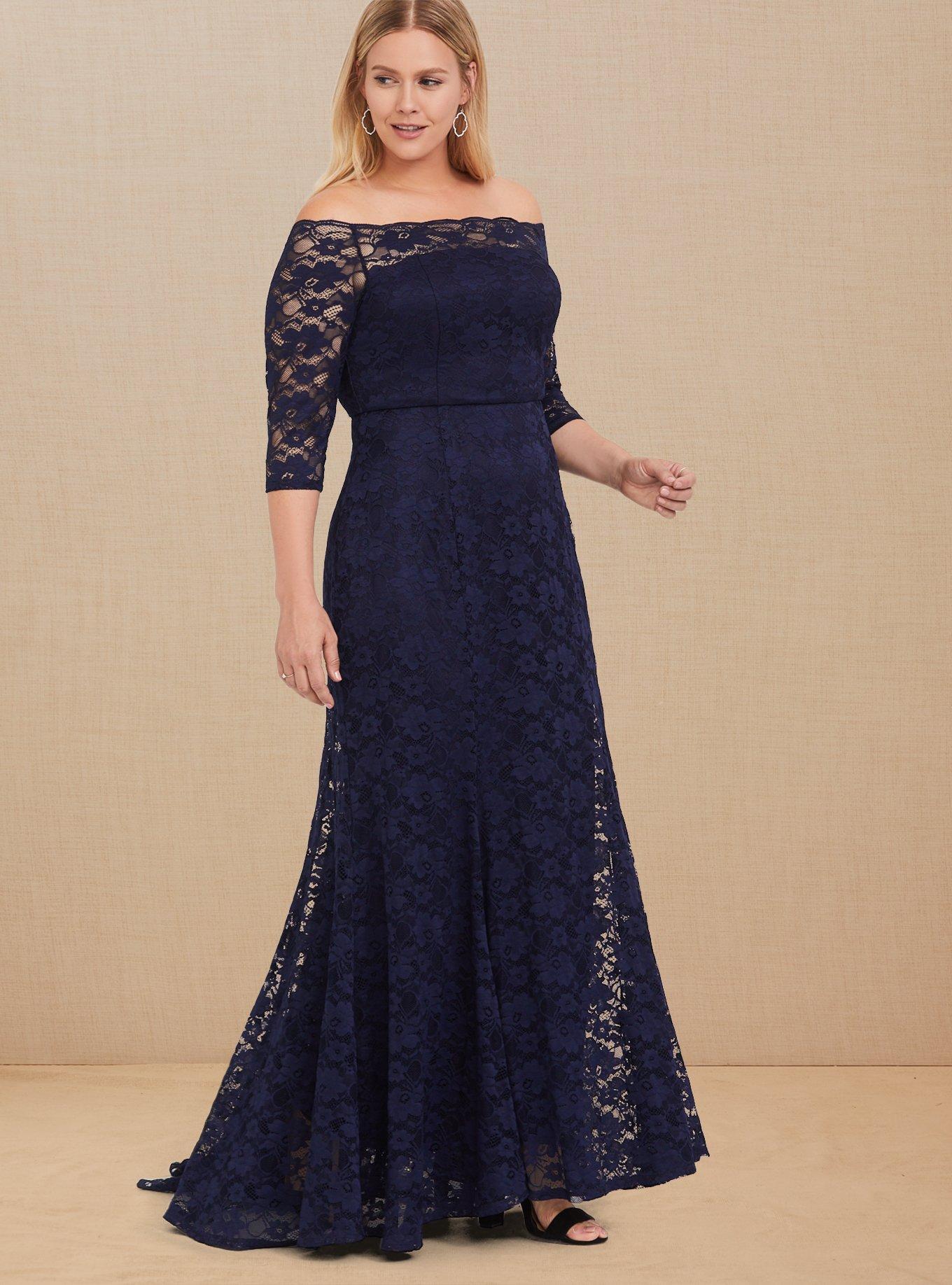 Special occasion lace off shoulder store gown torrid