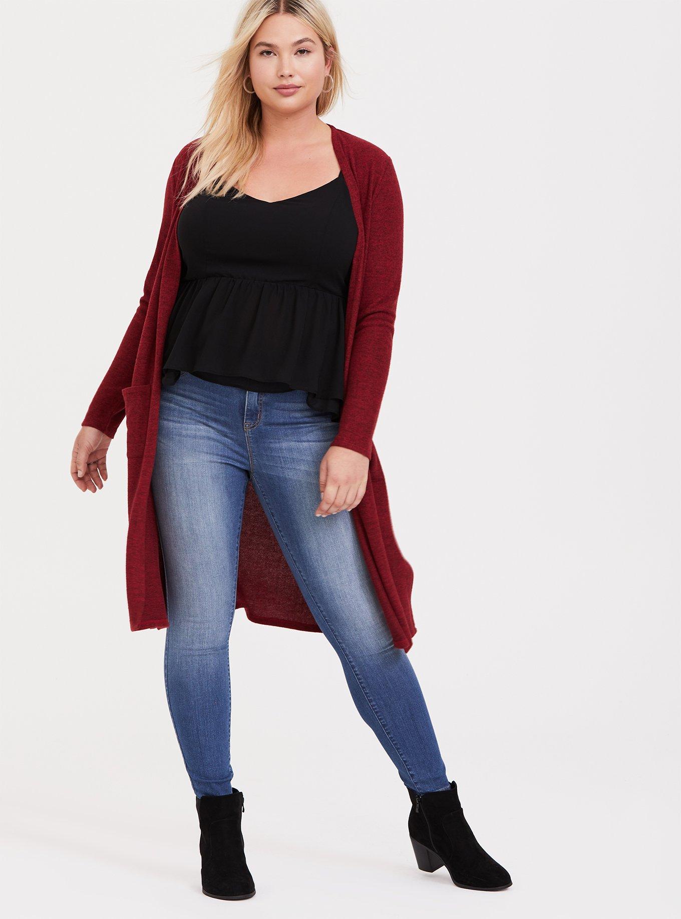 Plus Size Bombshell Skinny Jean - Premium Stretch Medium Wash, HEARTS, alternate