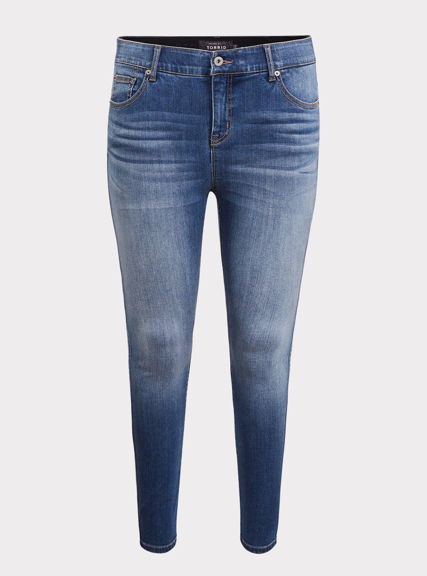 Plus Size Bombshell Skinny Jean - Premium Stretch Medium Wash, HEARTS, hi-res