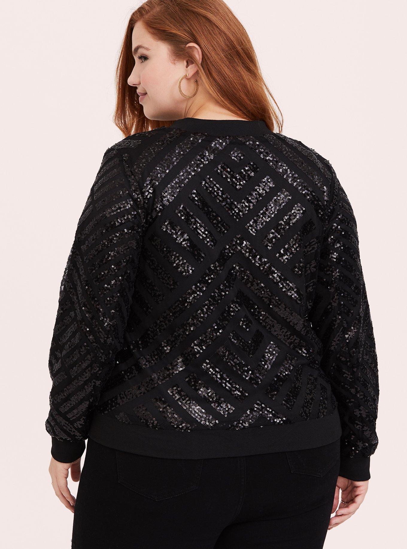 Torrid sequin bomber clearance jacket