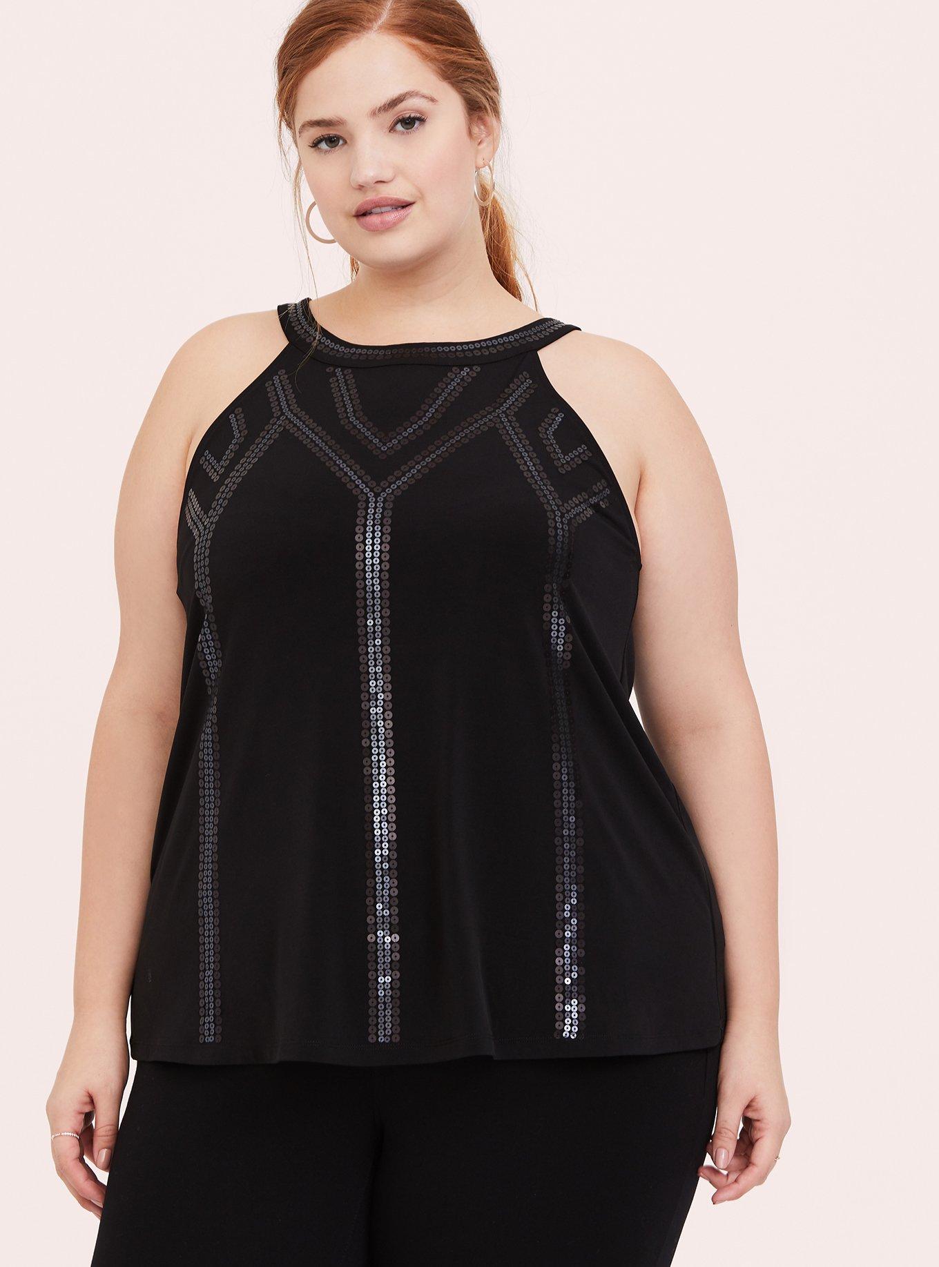 Curvy Black Sequin Goddess