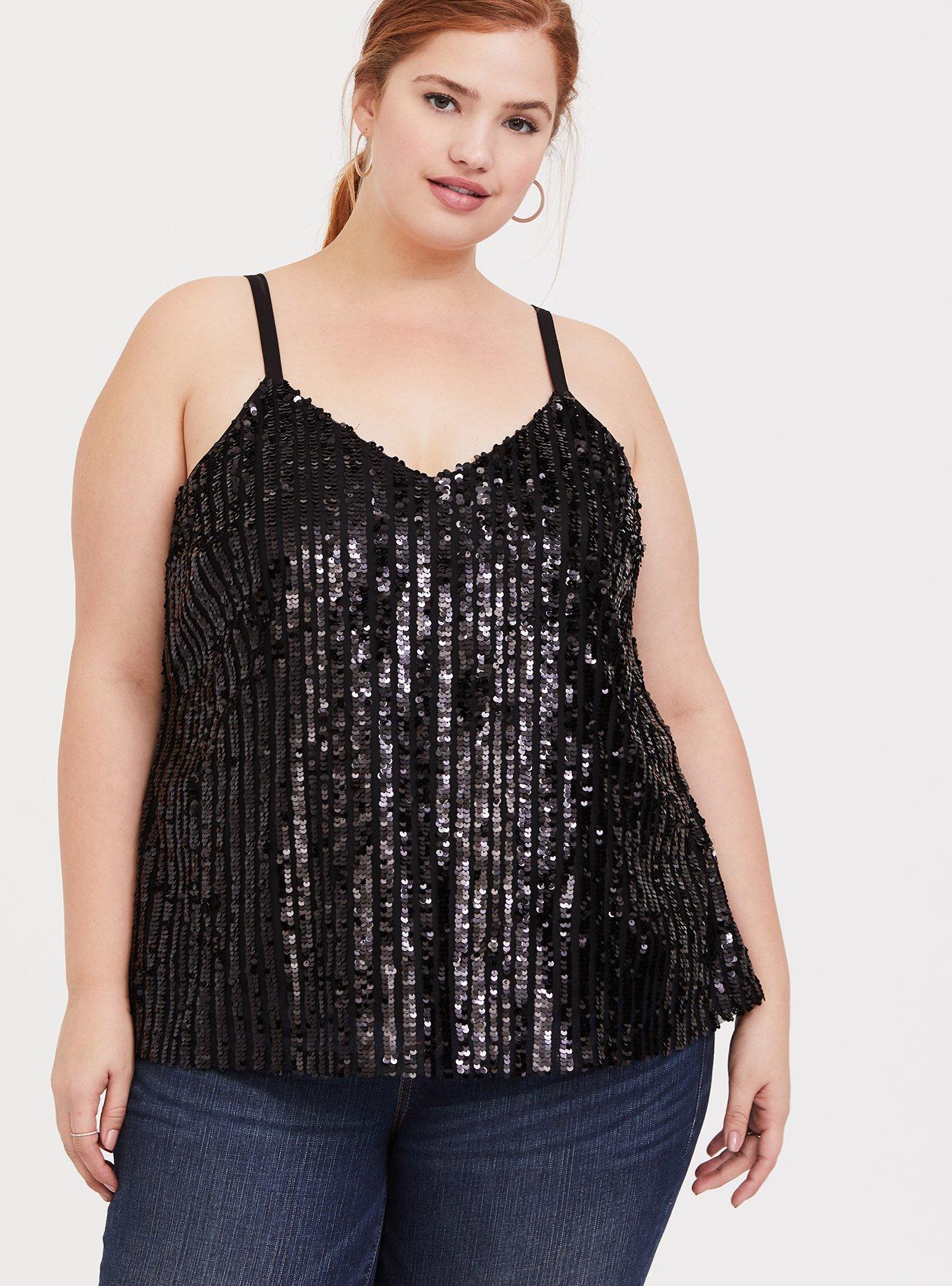 Sophie Sequin Swing Cami, DEEP BLACK, hi-res