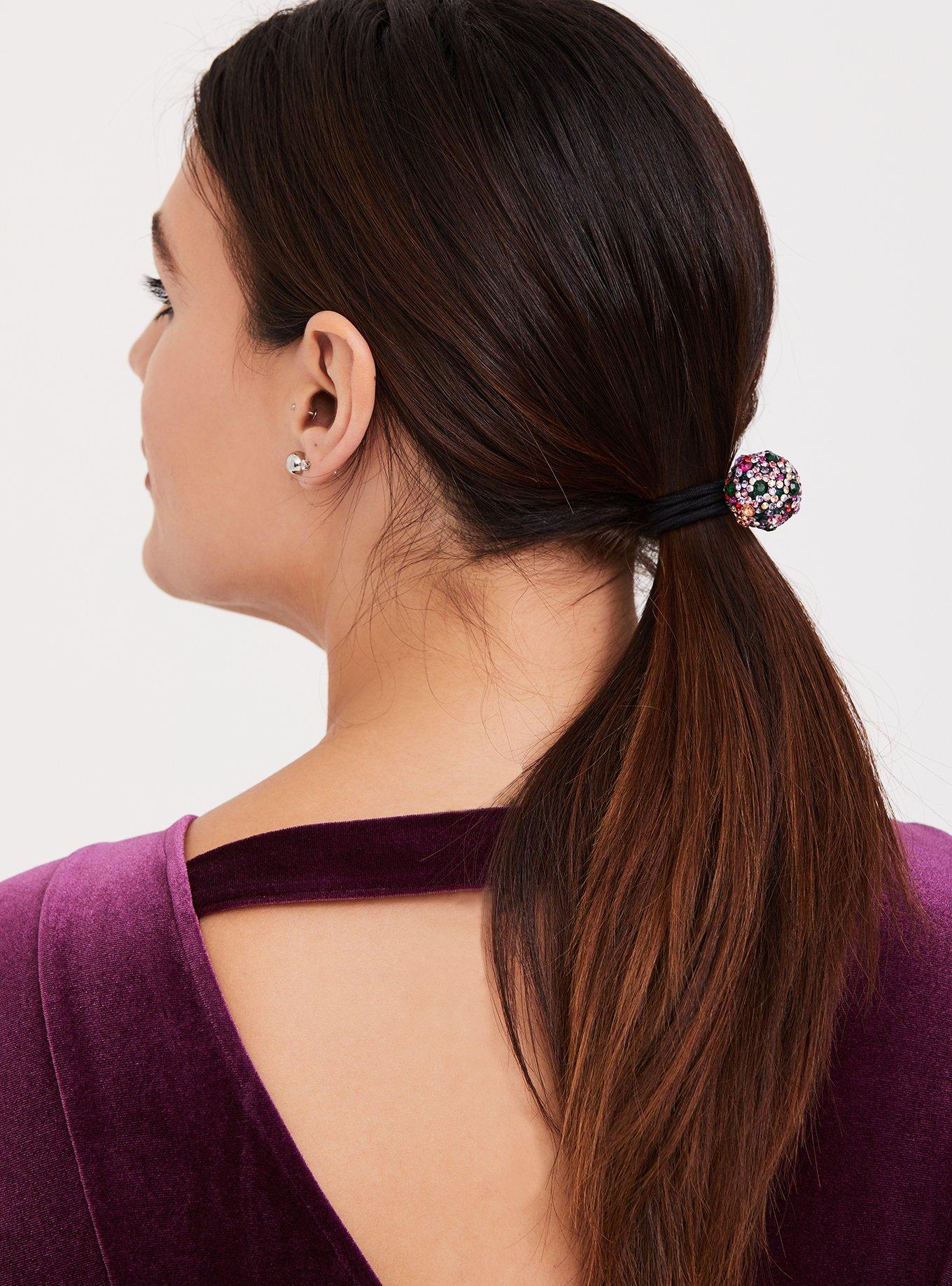 Plus Size Rhinestone Ball Hair Tie Pack Pack of 2 Torrid