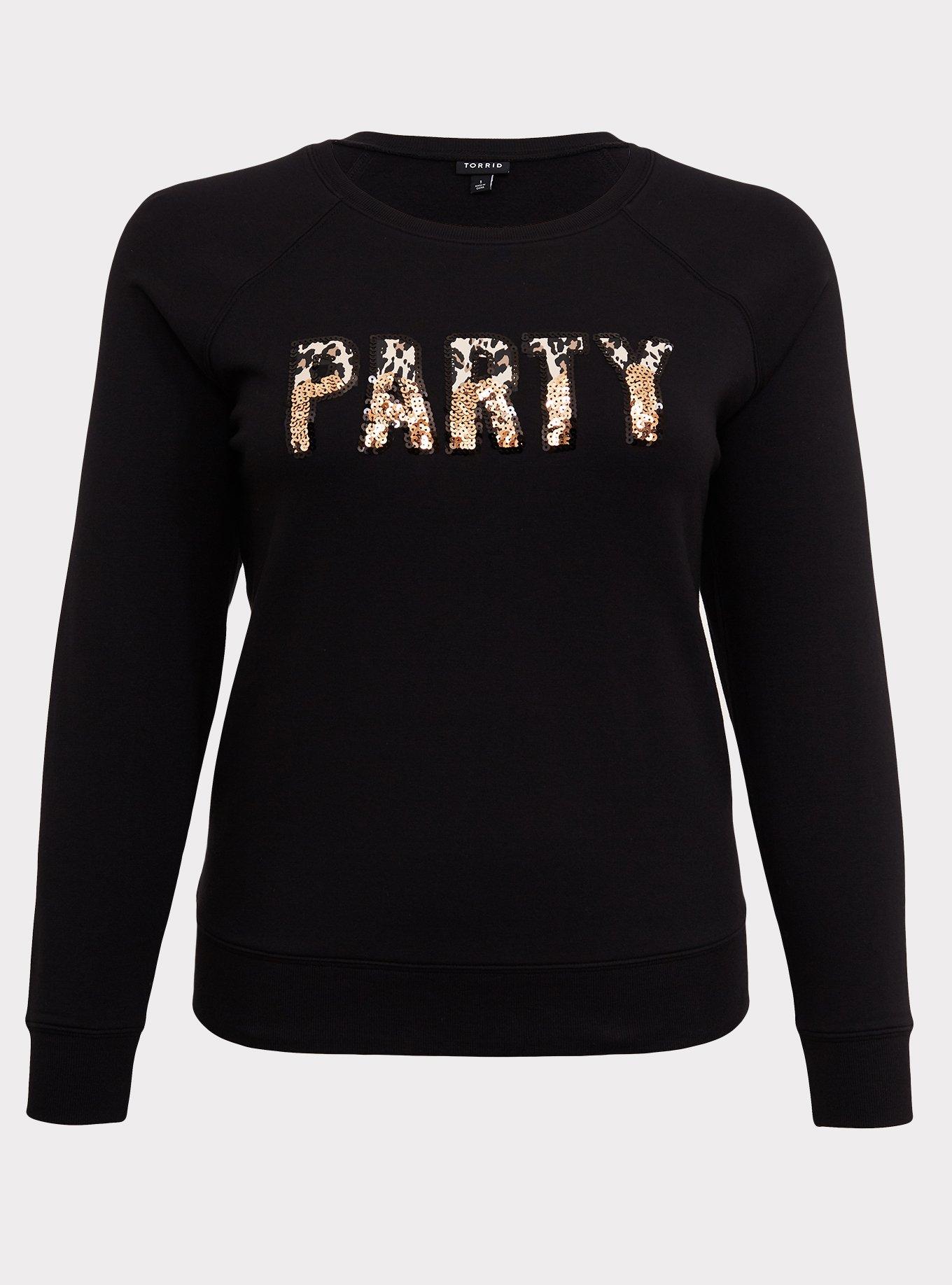 Plus Size - Party Gold Sequin & Black Sweatshirt - Torrid