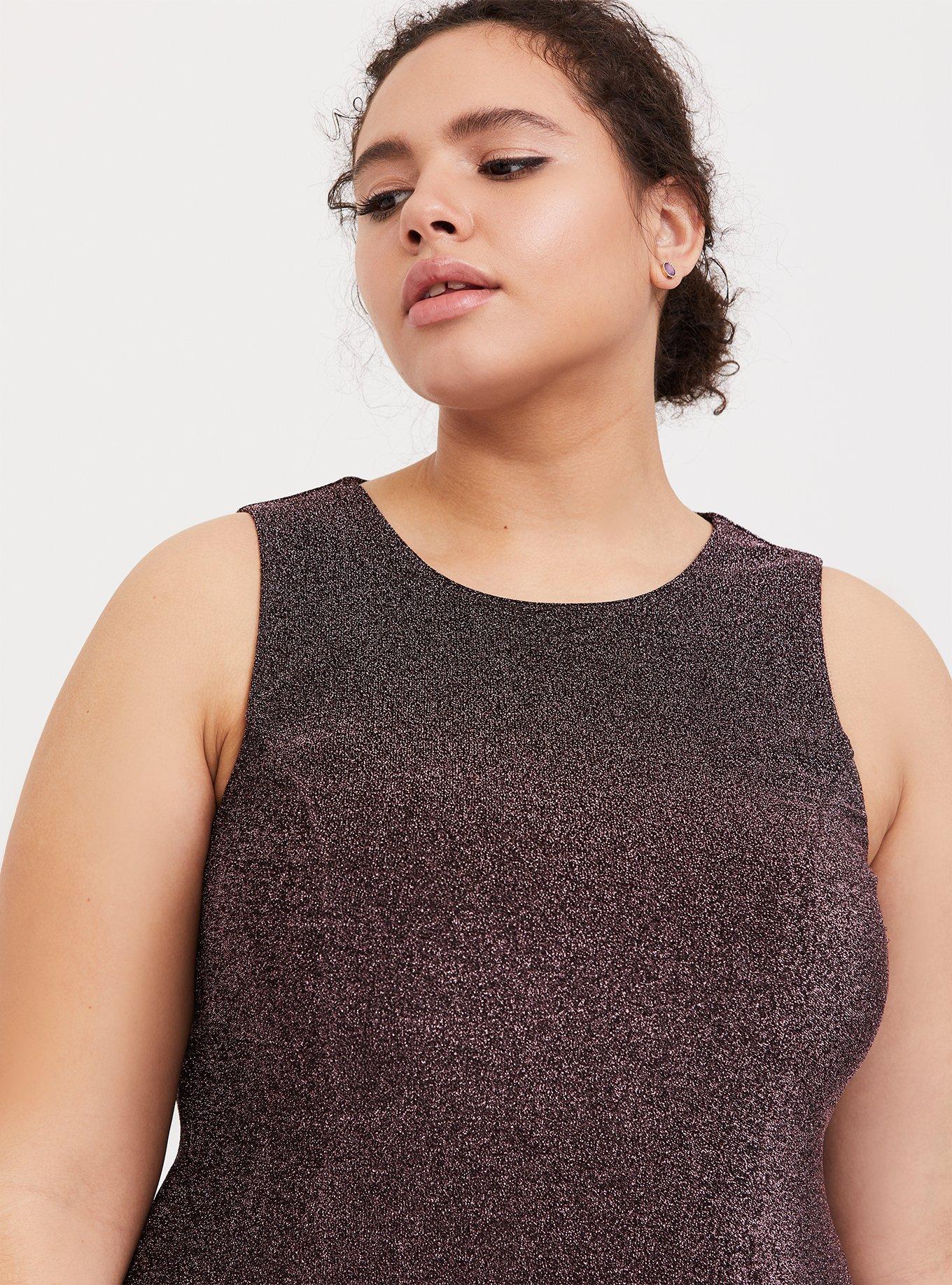 Plus Size - Sequin Short Sleeve Top - Torrid