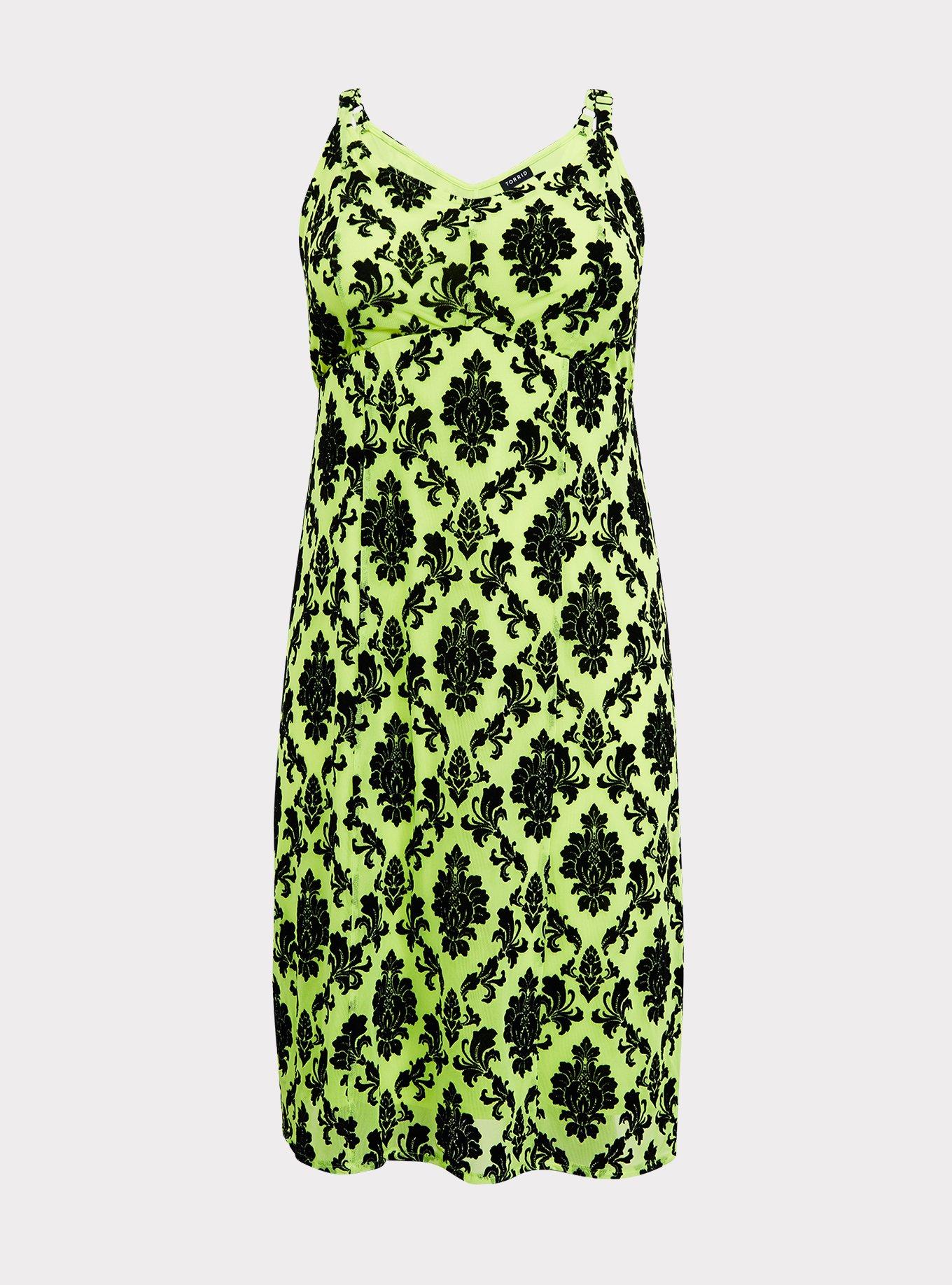 knee length dresses for ladies Neon Mesh Dress – The Glamour Palace main image 0