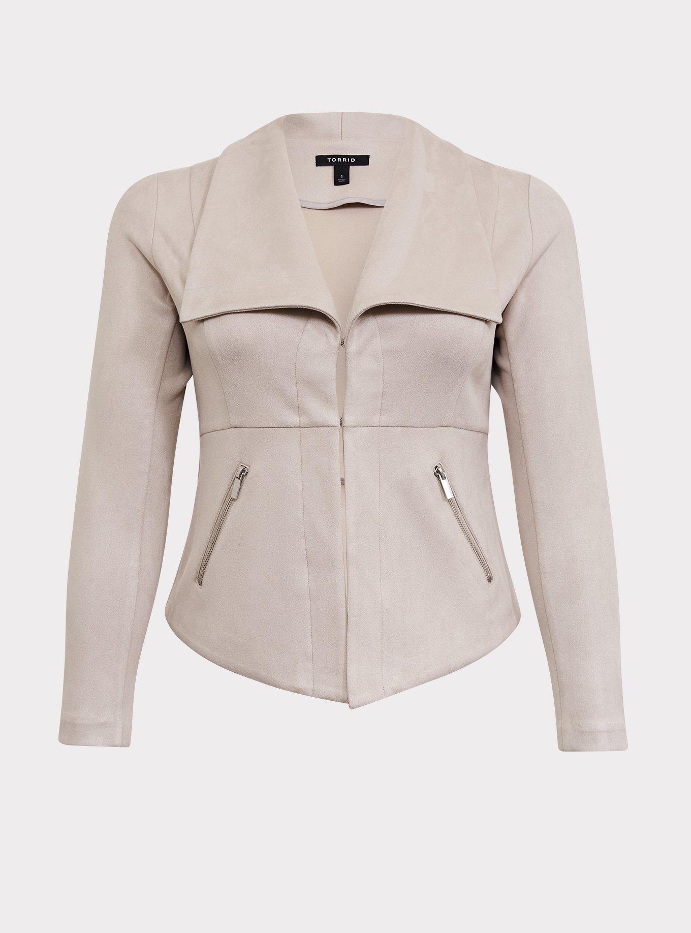 Suede peplum sale jacket