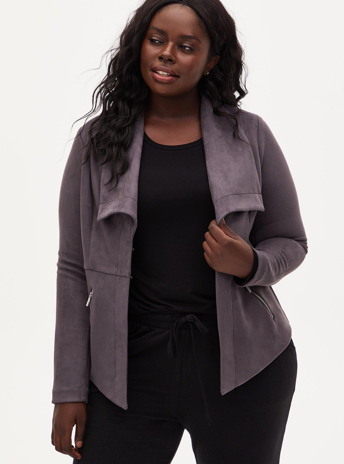 INC International Concepts INC Plus Size Faux-Leather Peplum Jacket,  Created for Macy's - Macy's