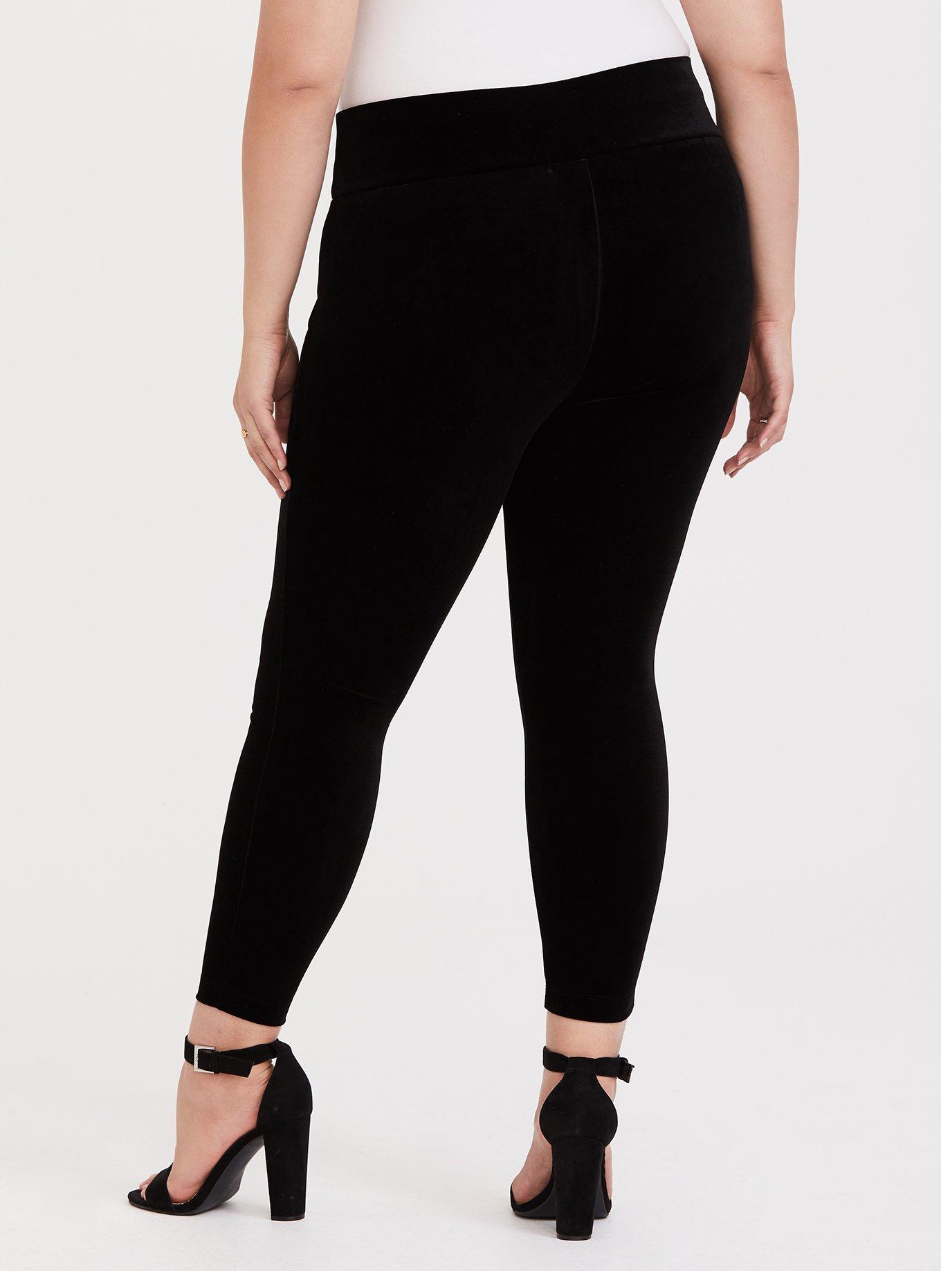 Plus Size - Velvet Pull-On Pixie Pant - Black - Torrid