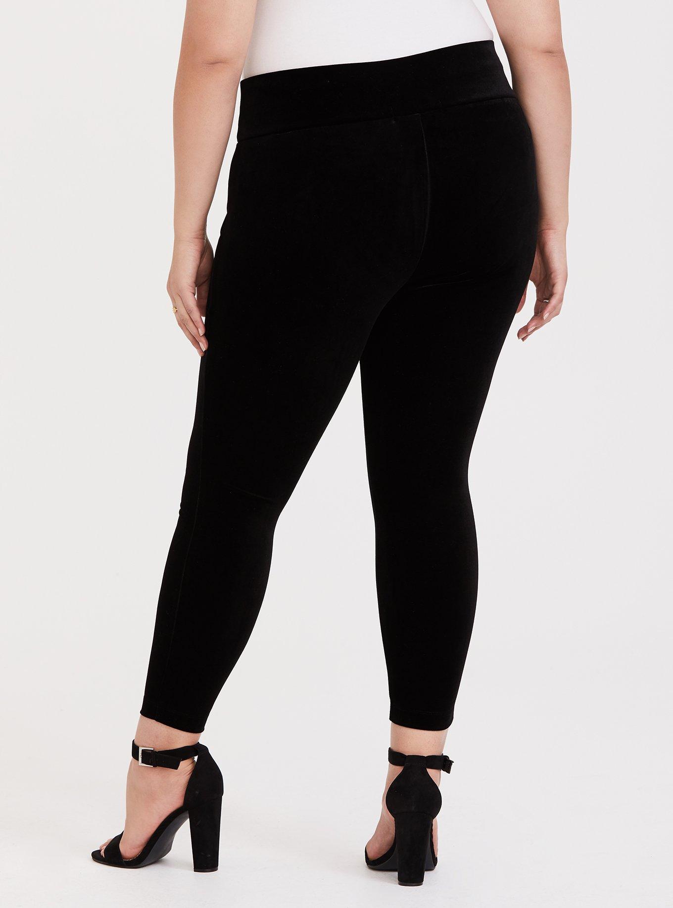 Velvet Pull-On Pixie Pant - Black, DEEP BLACK, alternate
