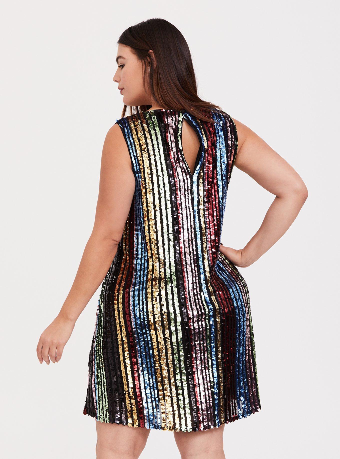 Plus Size - Mini Sequin Trapeze Dress - Torrid