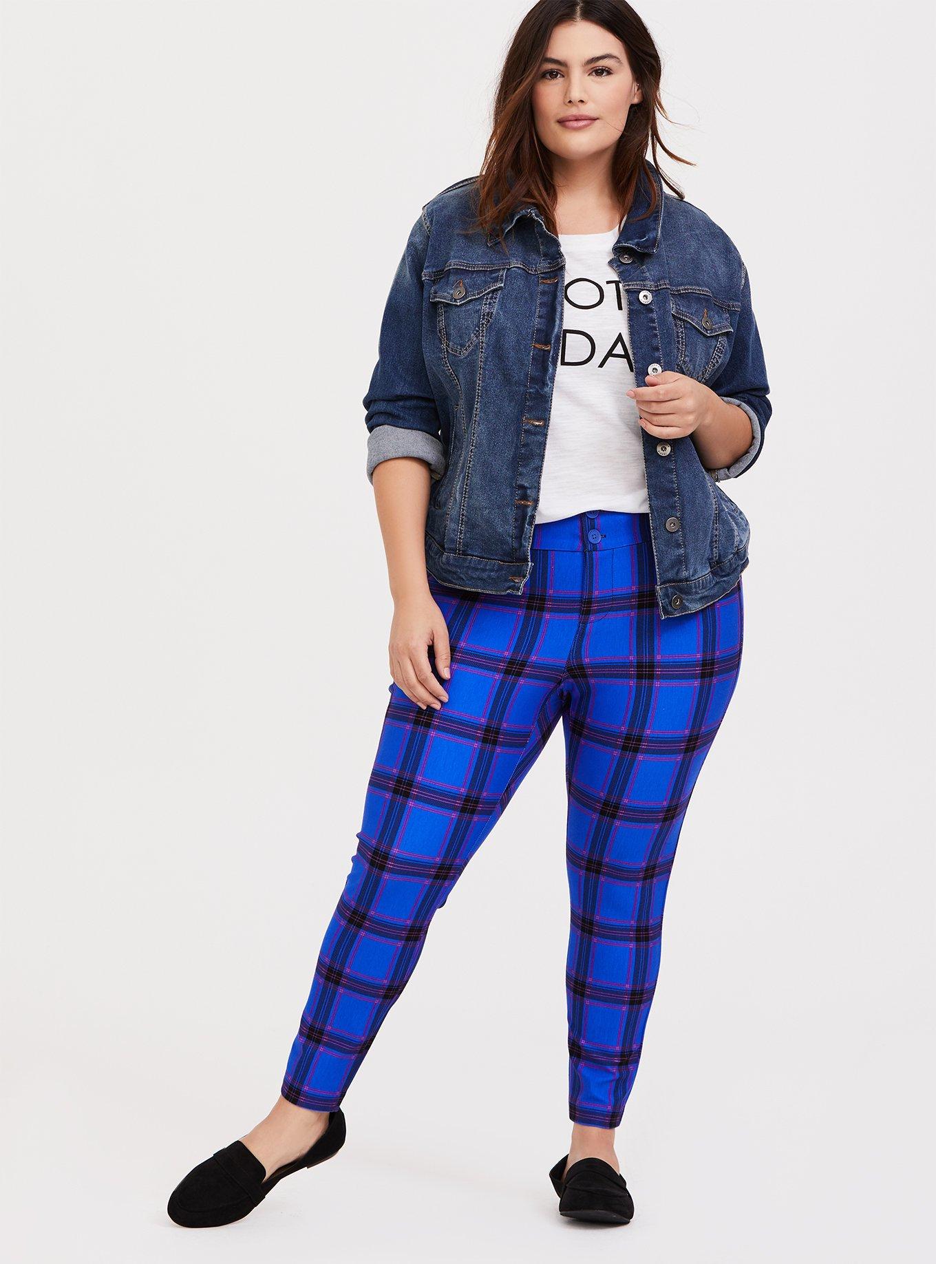 Plaid Ponte Pant