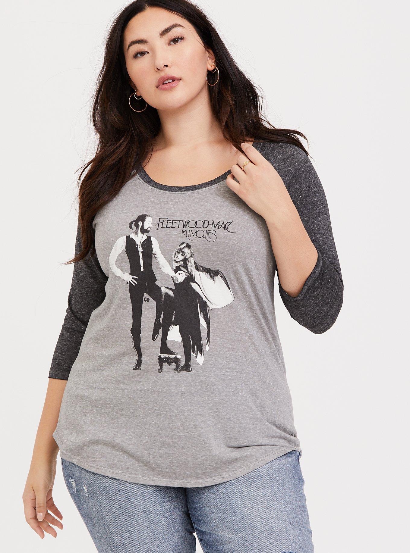 Plus Size Fleetwood Mac Grey Triblend Raglan Tee Torrid