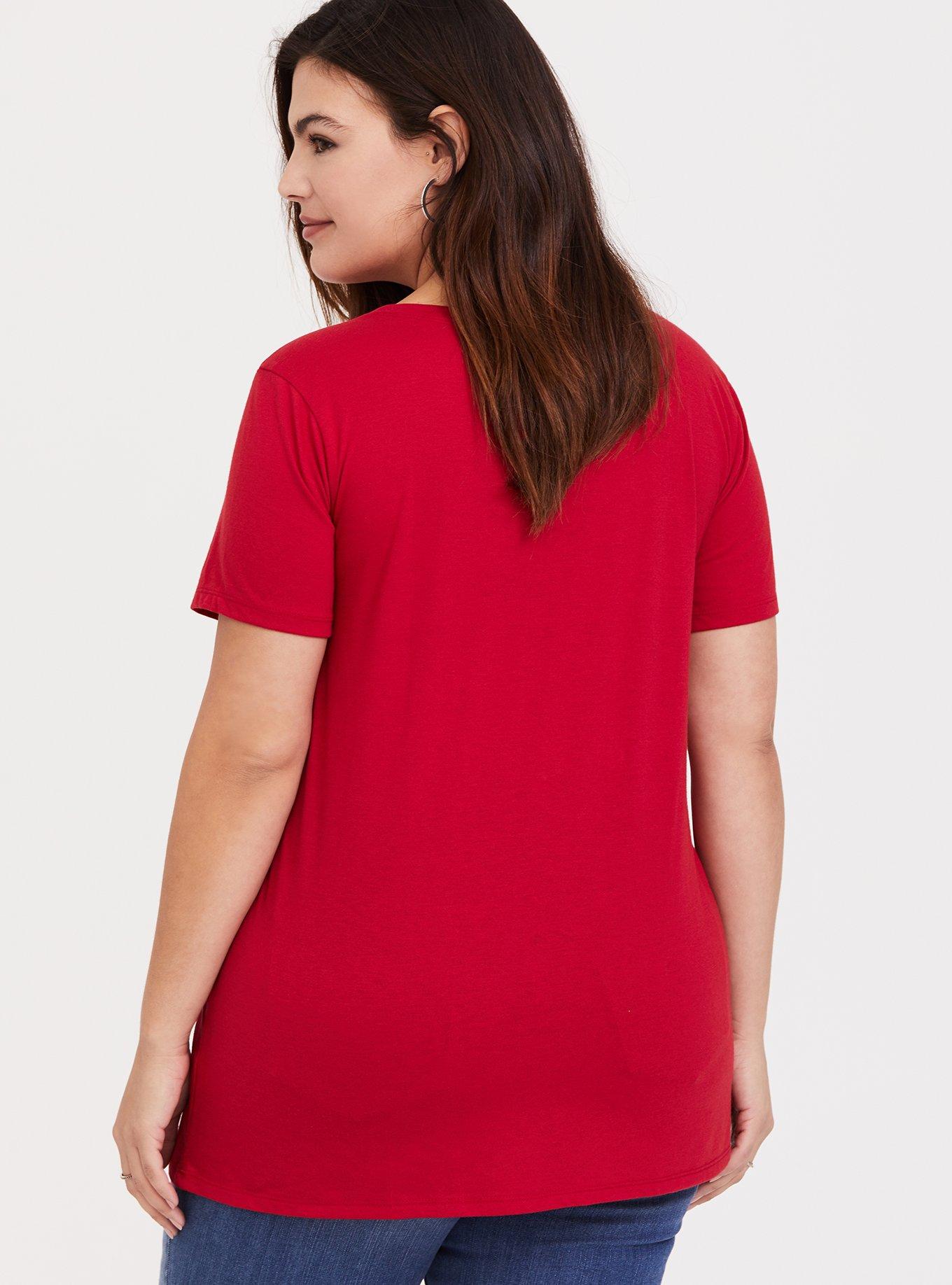 The Office Merry Xmas Good Dwight Red Crew Neck Tee, JESTER RED, alternate