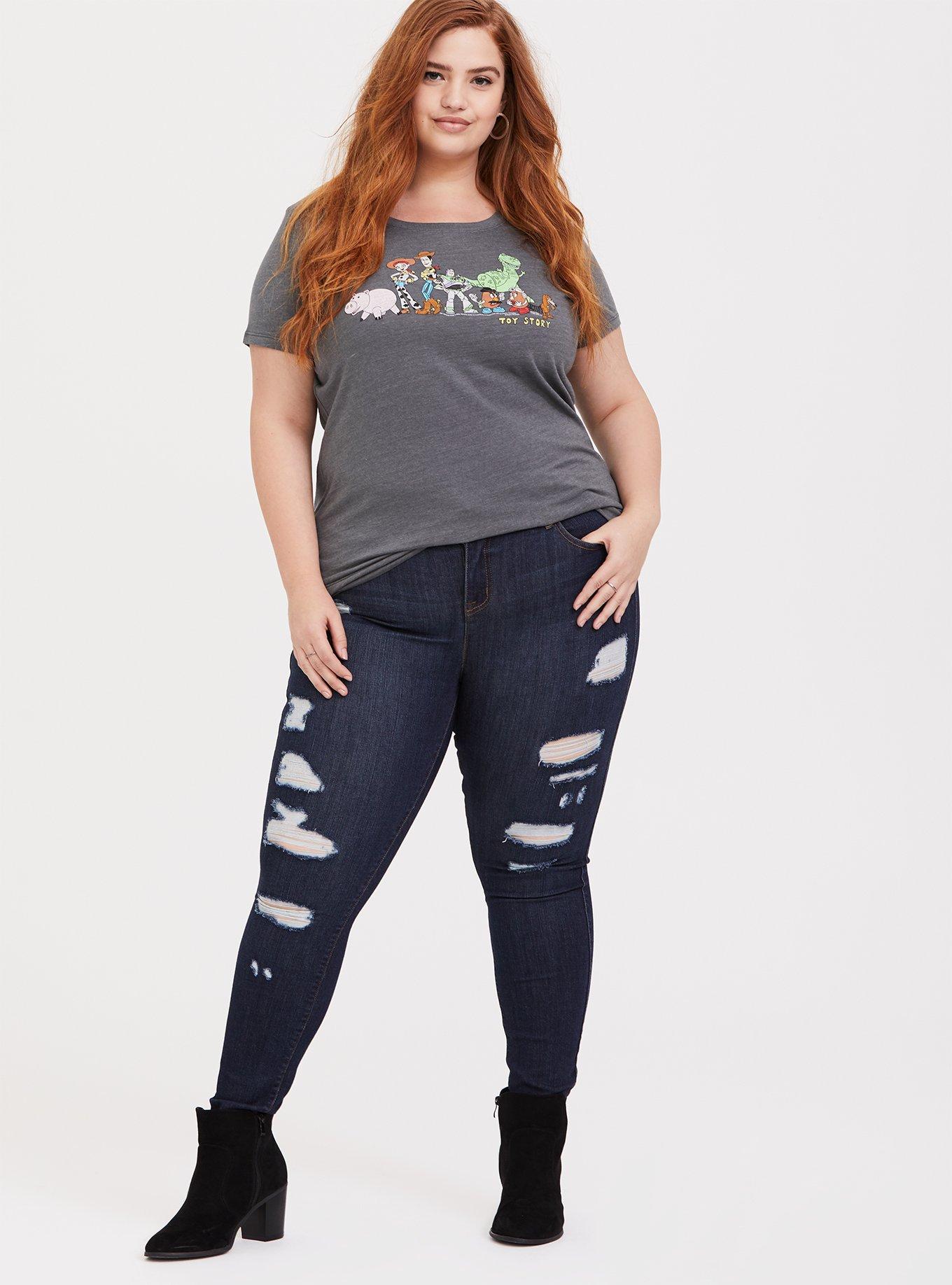 Plus Size Disney Pixar Toy Story Character Grey Crew Top, MEDIUM HEATHER GREY, alternate