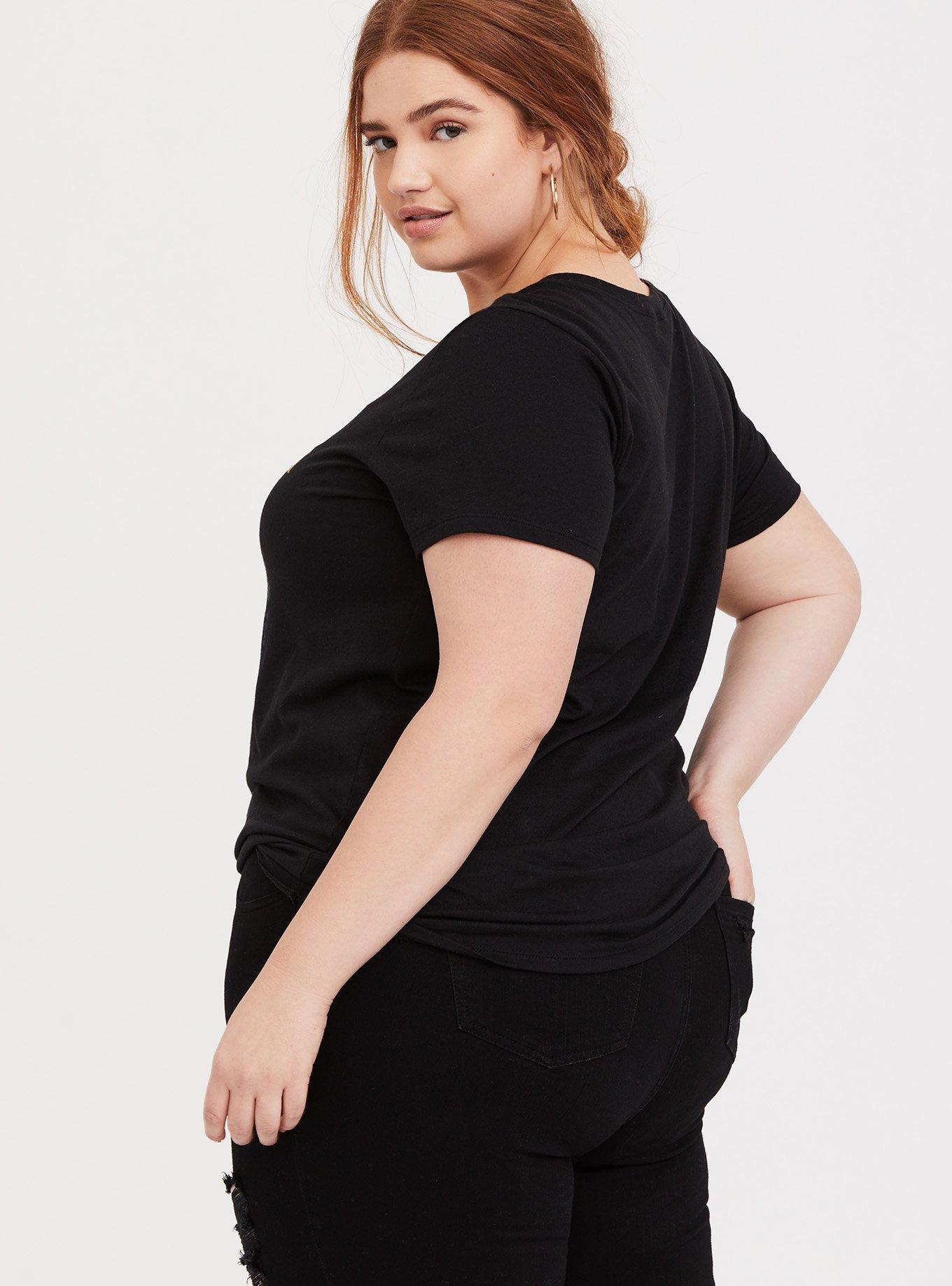Plus Size - Nirvana Black Slim Fit Crew Tee - Torrid