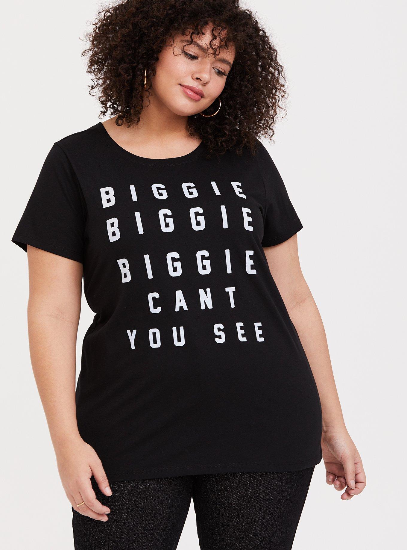 Plus Size Notorious B.I.G. Biggie Can’t You See Black Crew Tee Torrid