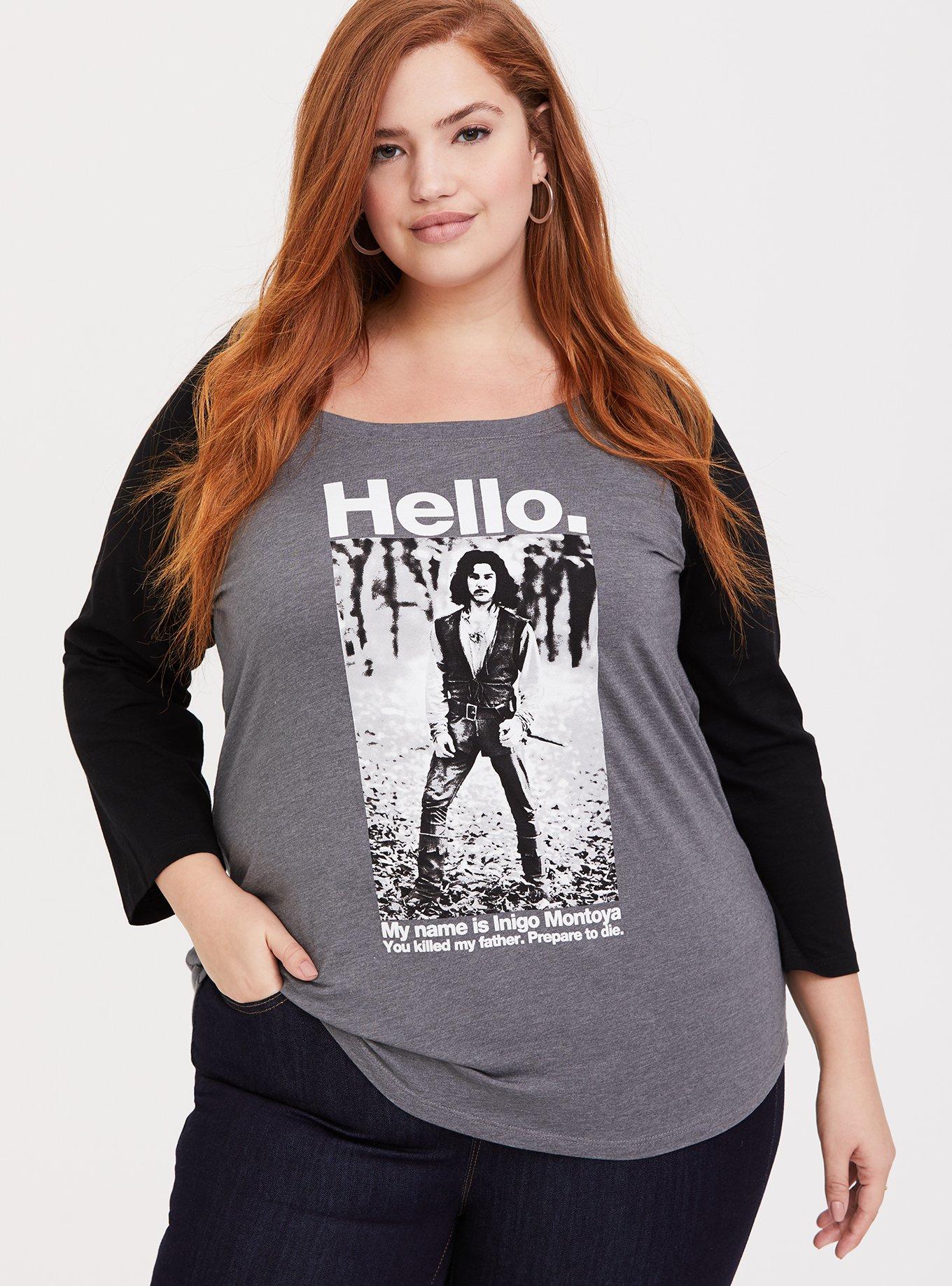 The Princess Bride Inigo Montoya Dark Grey Raglan Tee, DEEP BLACK, hi-res