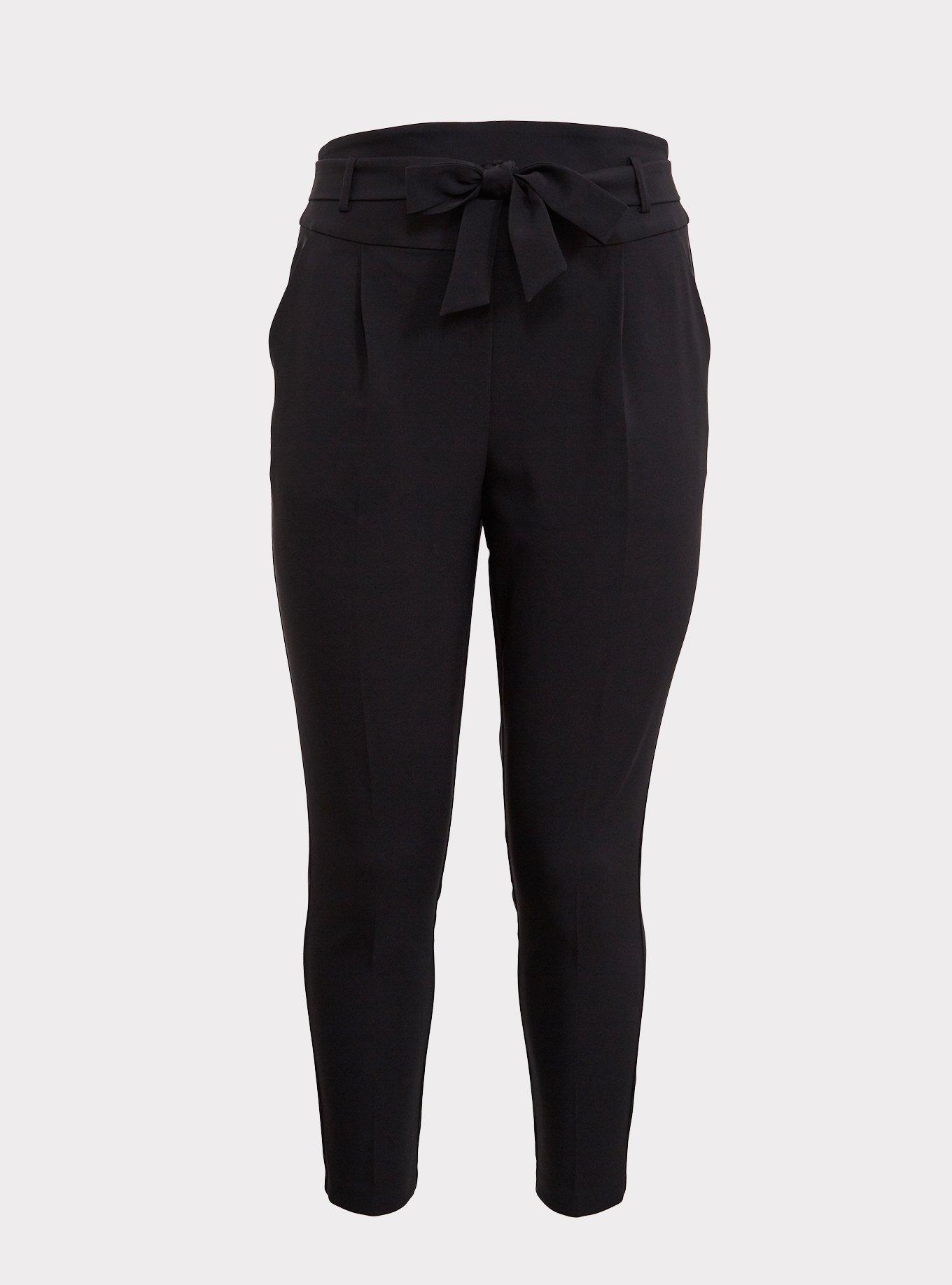 Black High Rise Tapered Pants