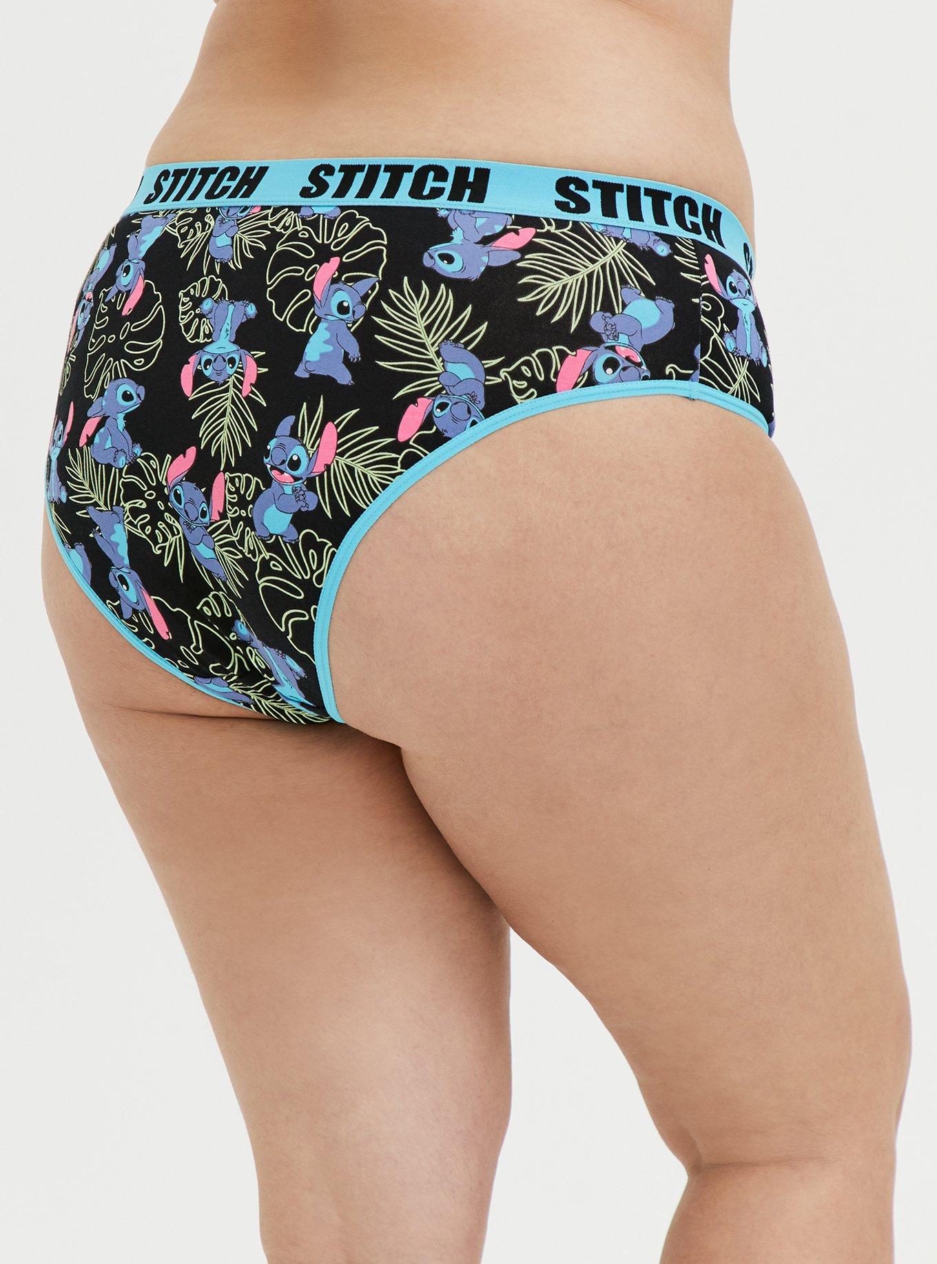 Plus Size - Disney Lilo & Stitch Black Cotton Hipster Panty - Torrid
