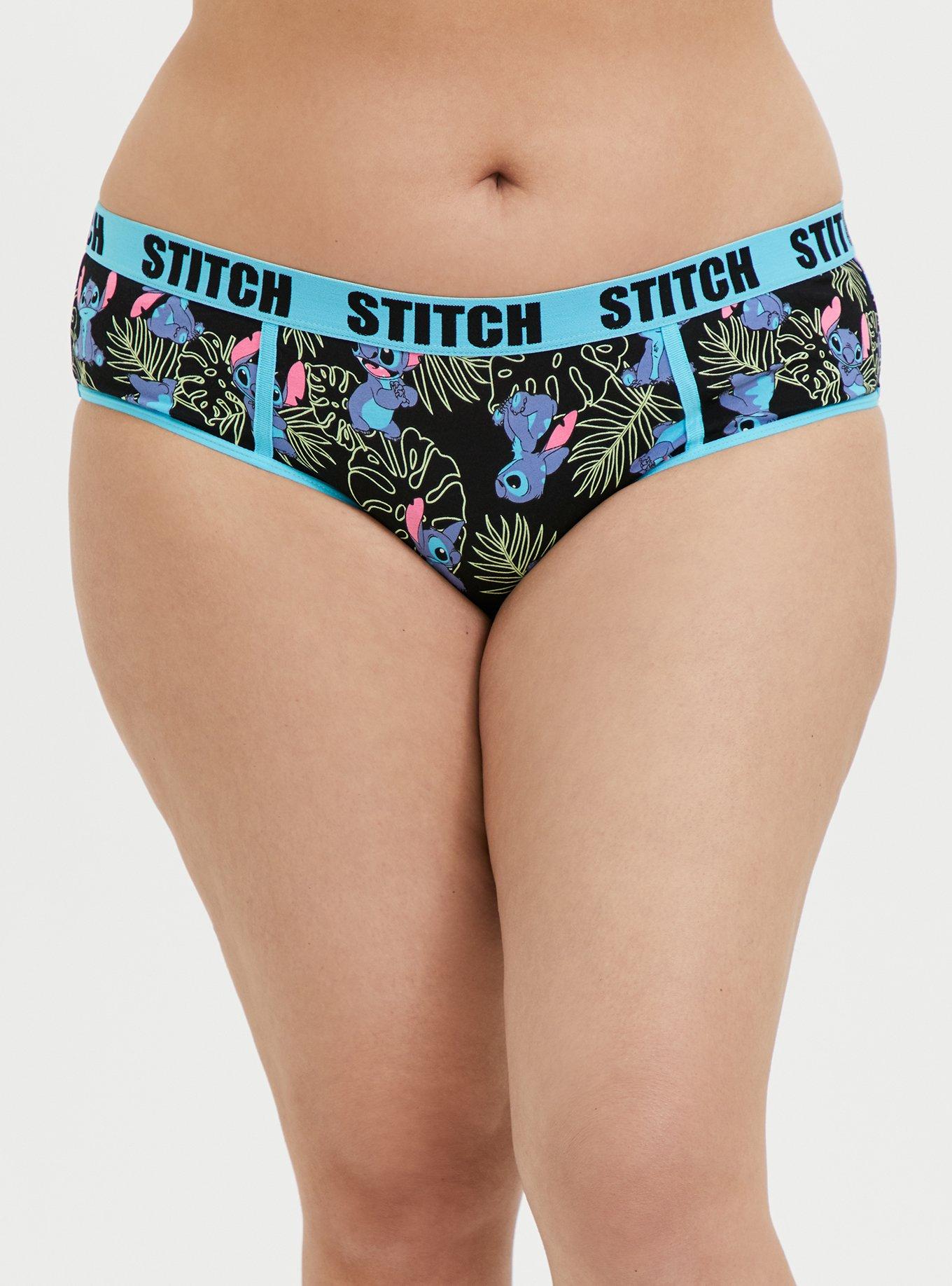Plus Size - Disney Lilo & Stitch Black Cotton Hipster Panty - Torrid