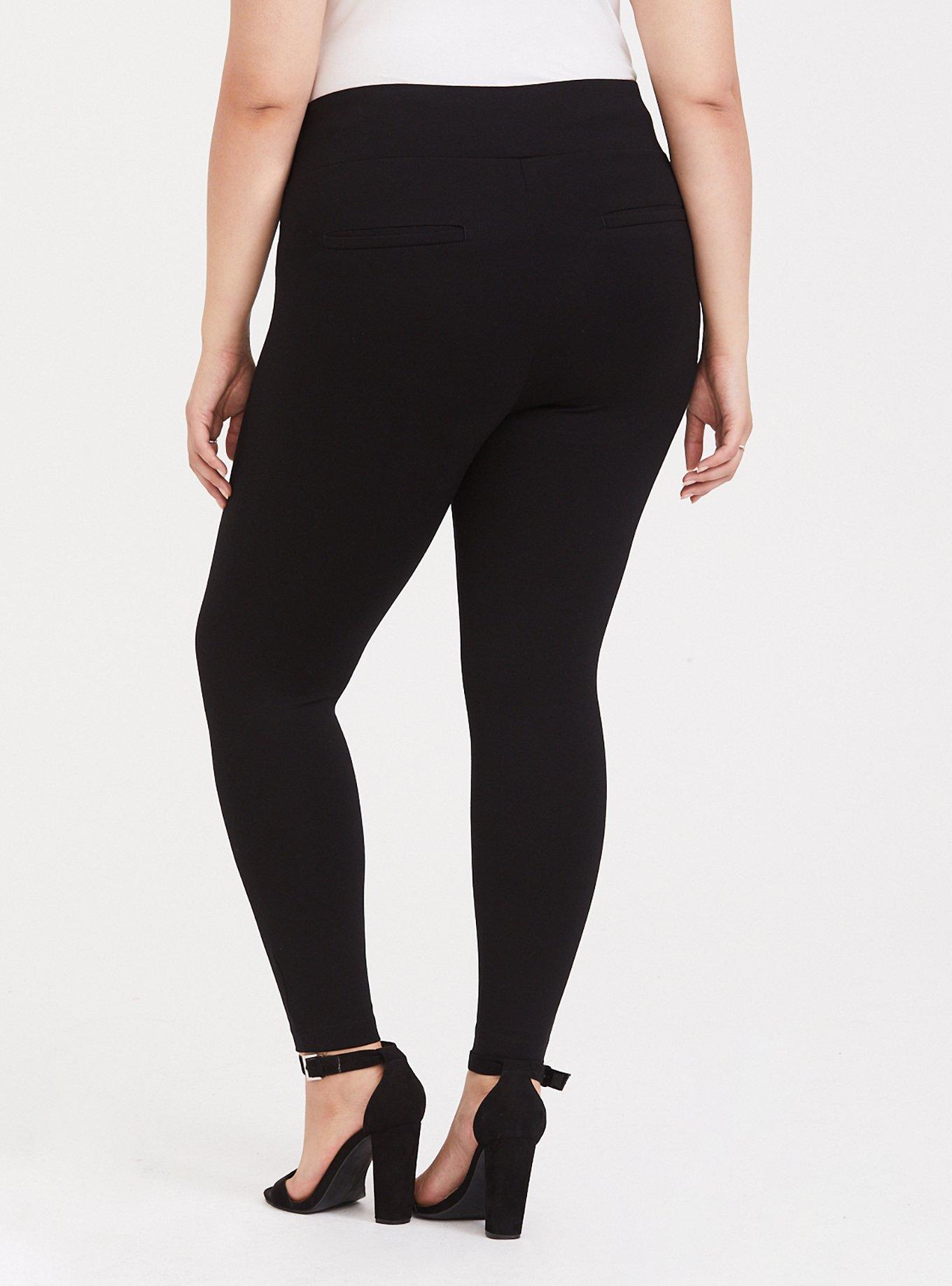 Sahara Ponte Slim Leg Trouser in Black