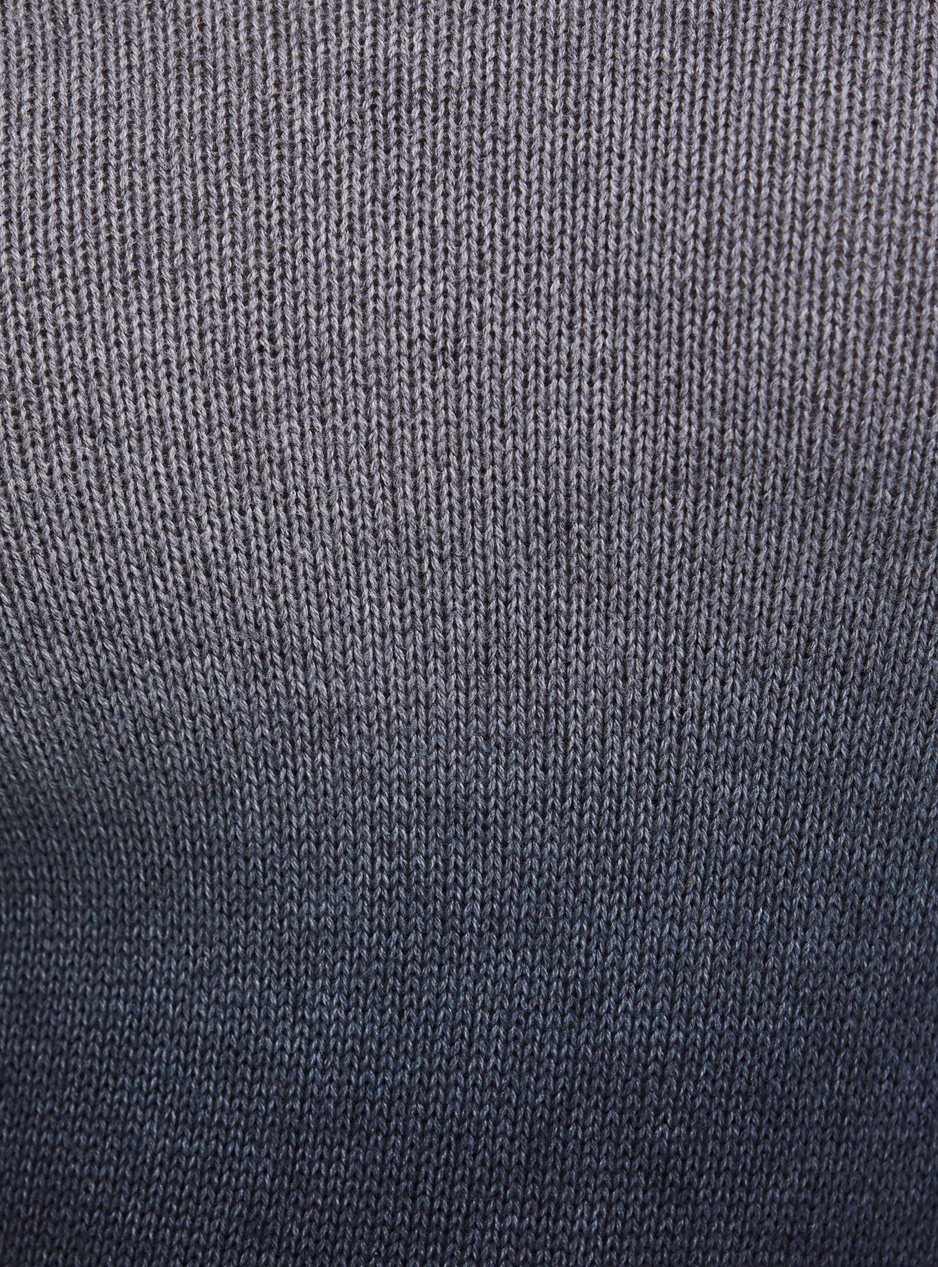 Plus Size Heathered Grey & Black Ombre Hoodie Dress, NONEC, alternate