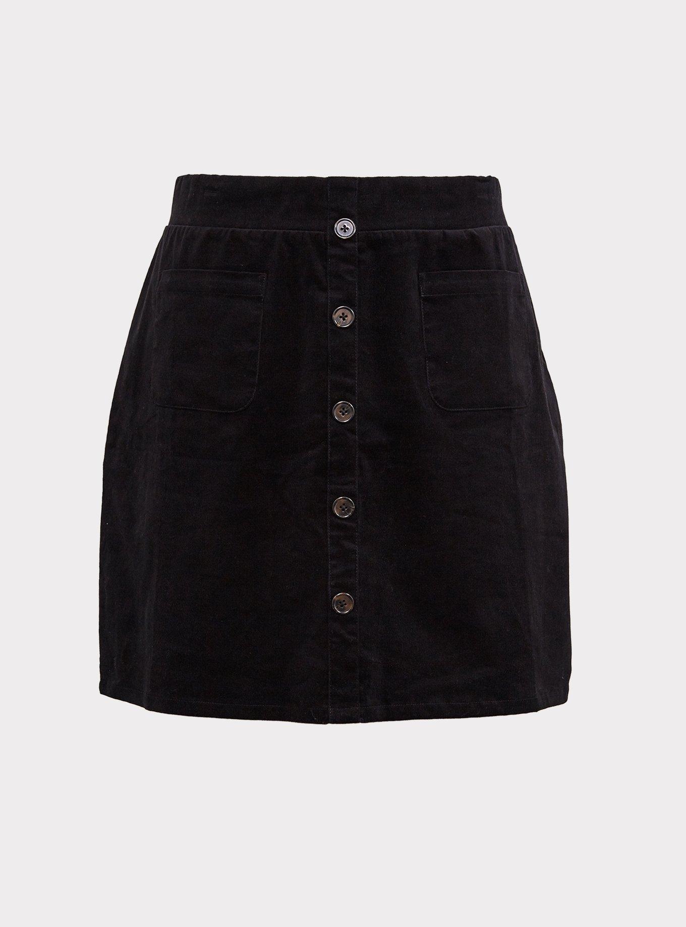 Plus Size - Mini Corduroy Button-Front Skirt - Torrid