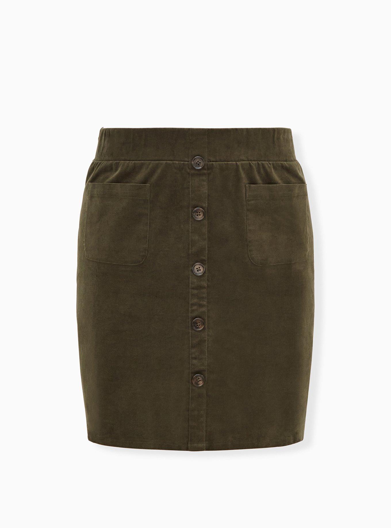 Corduroy skirt outlet flat