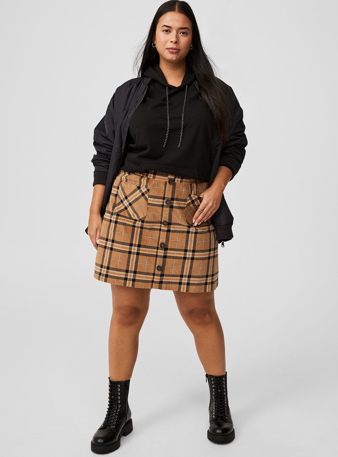 Plus size 2024 corduroy skirt cheap