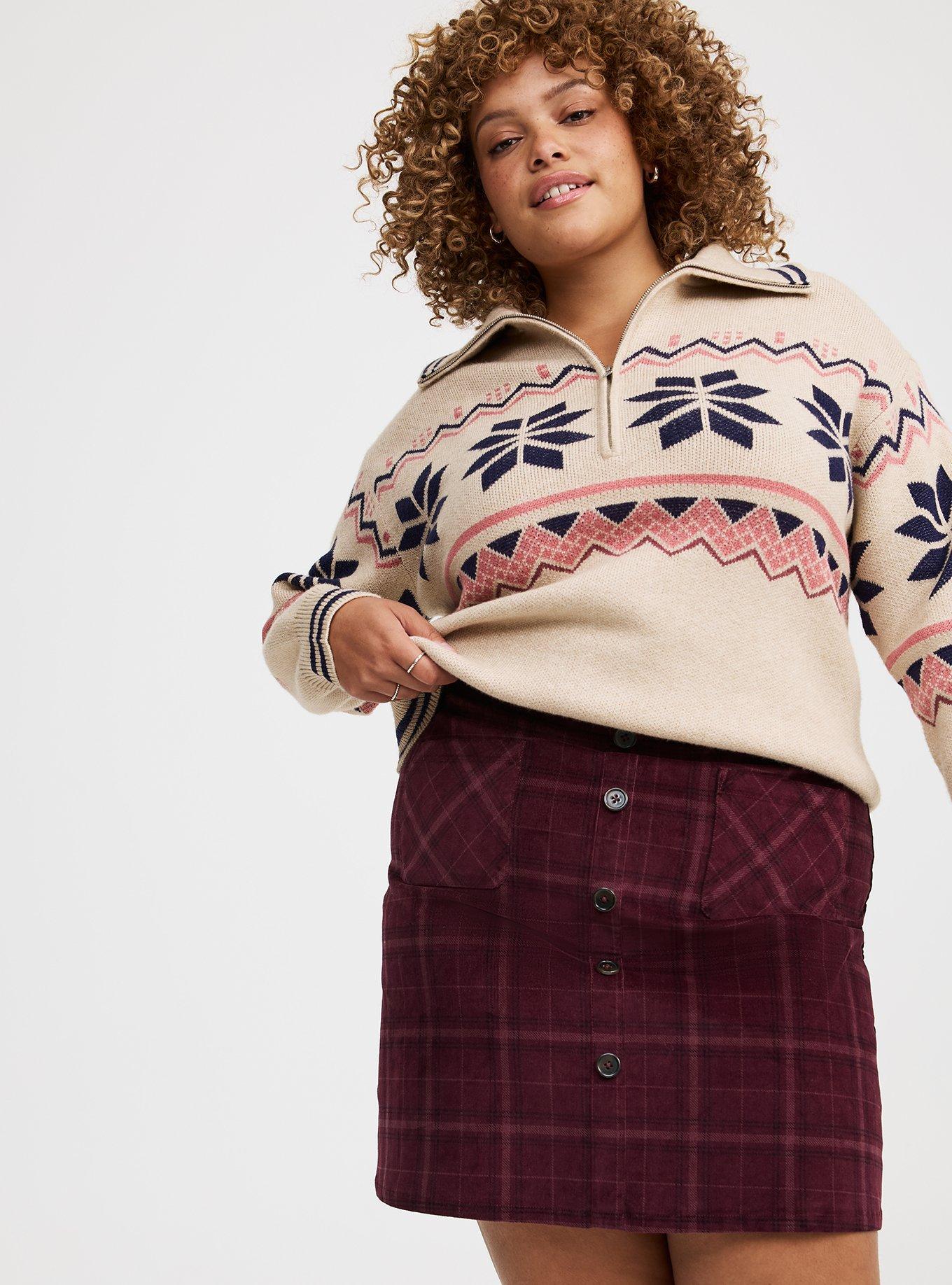 Plus Size - Mini Corduroy Button-Front Skirt - Torrid