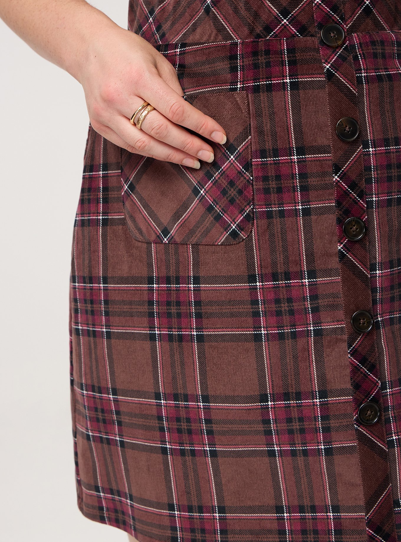 Plus Size - Corduroy Button-Front Mini Skirt - Torrid