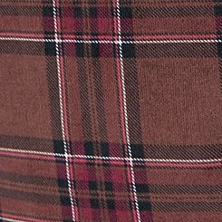Corduroy Button-Front Mini Skirt, NEO PINKY PLAID BROWN, swatch