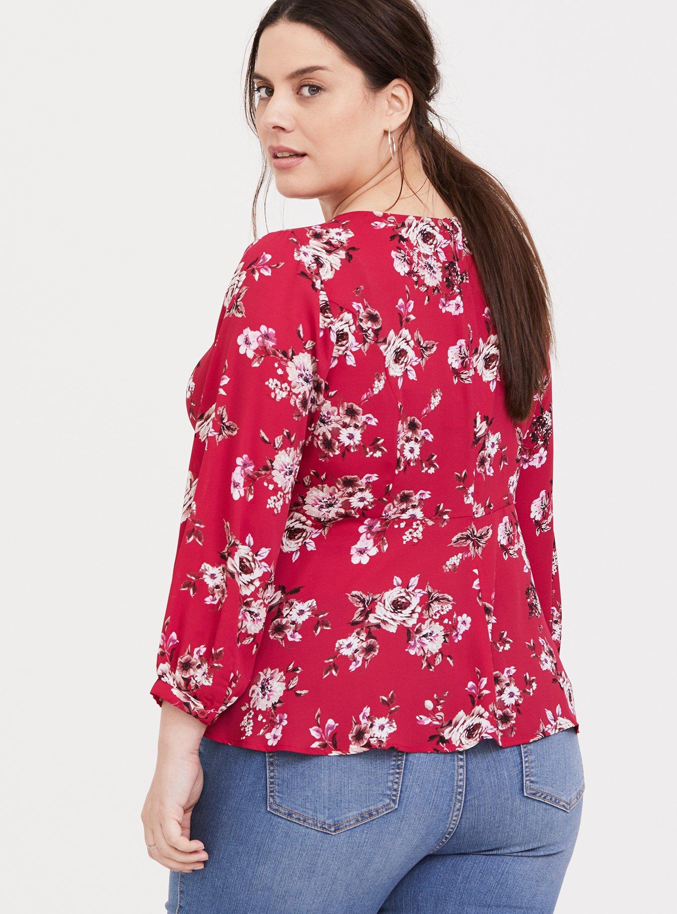 Georgette Tie-Front Blouse, MULTI, alternate
