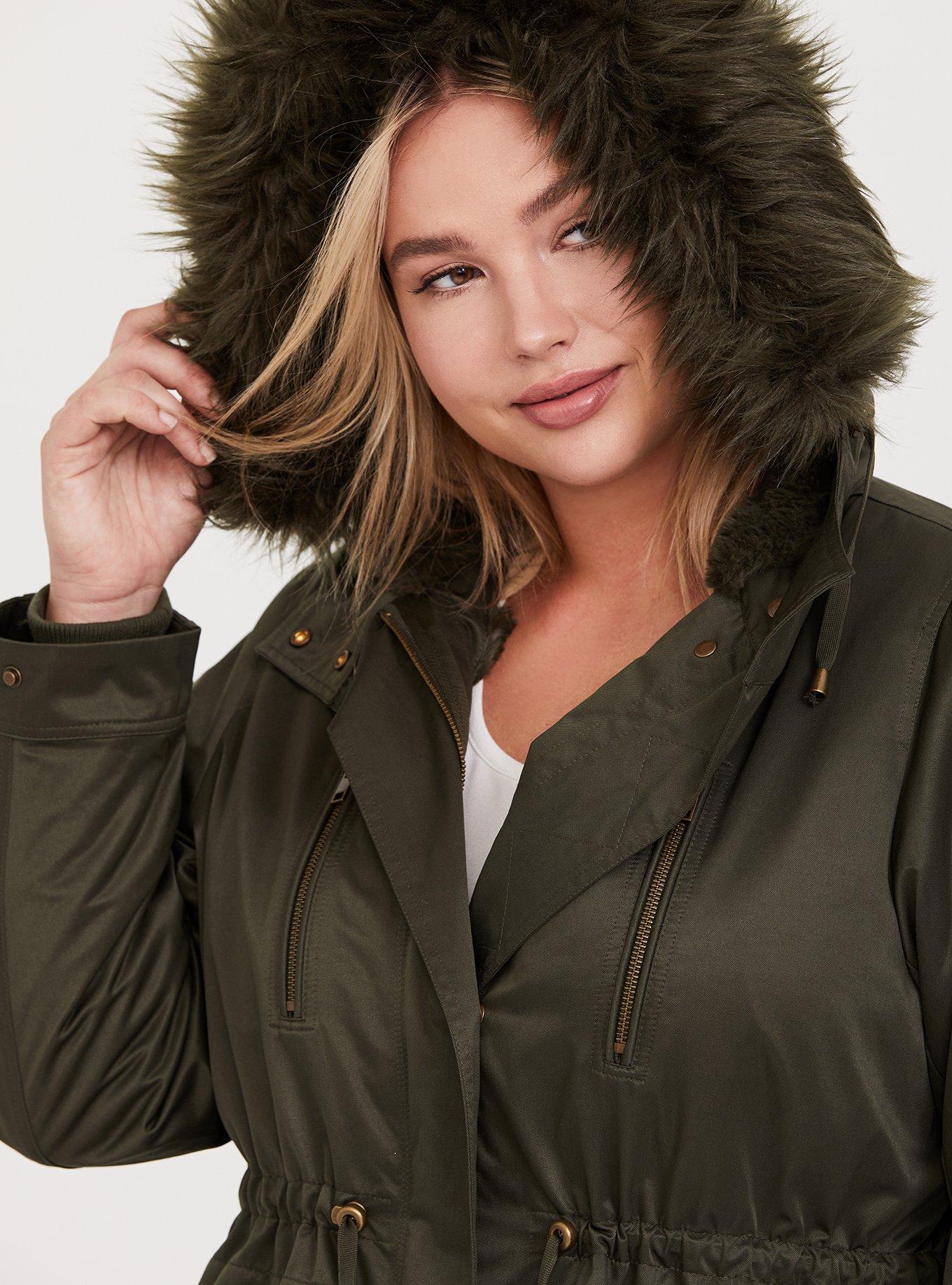 [OPEN YY] / ☆ 24FW OVERSIZED FAUX FUR HOOD PARKA / KHAKI OPEN YY Oversized Faux Fur Hood Parka (Khaki) – CNCPTS