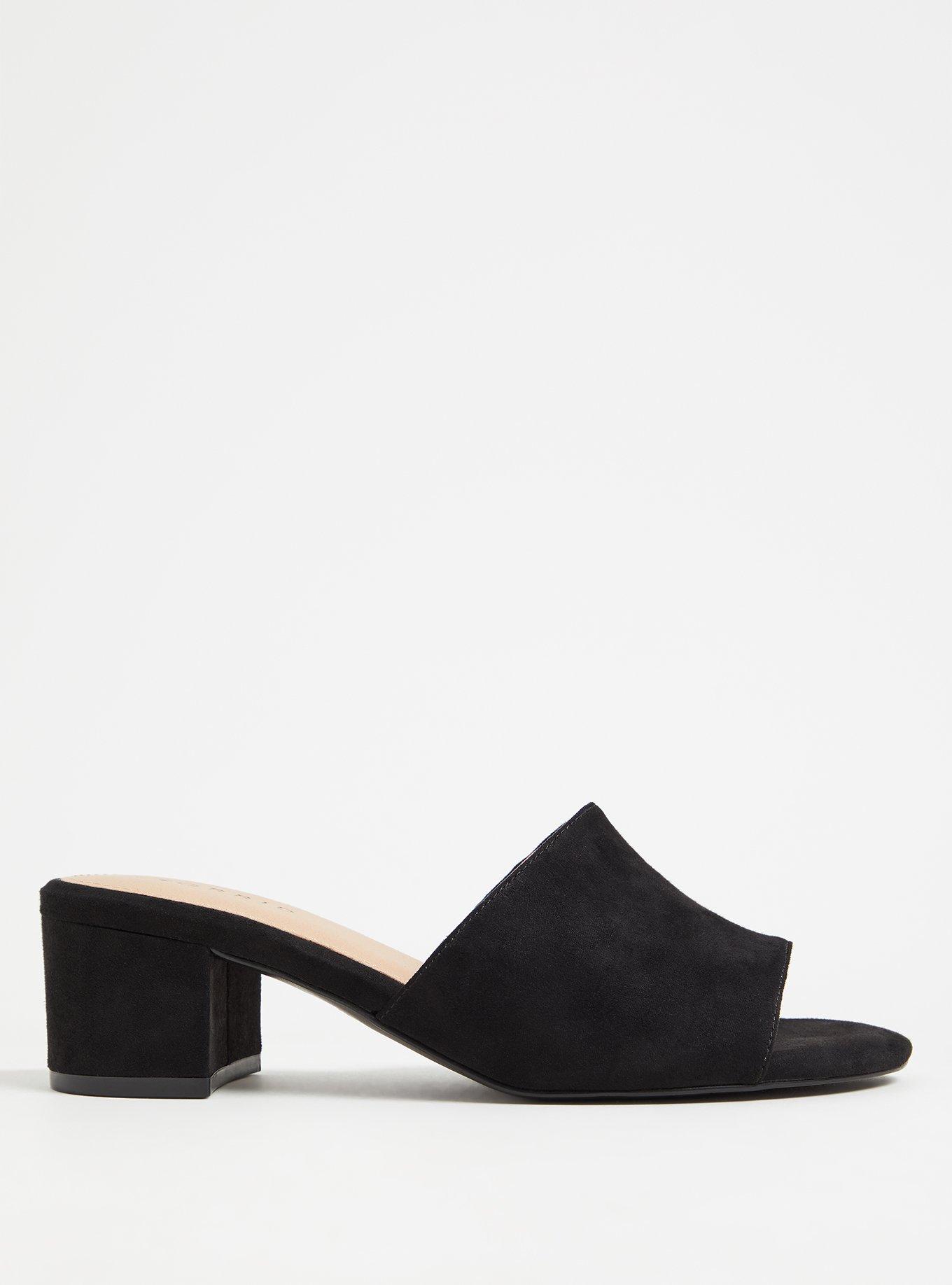 HIGH 65 MM MULE IN BLACK SUEDE