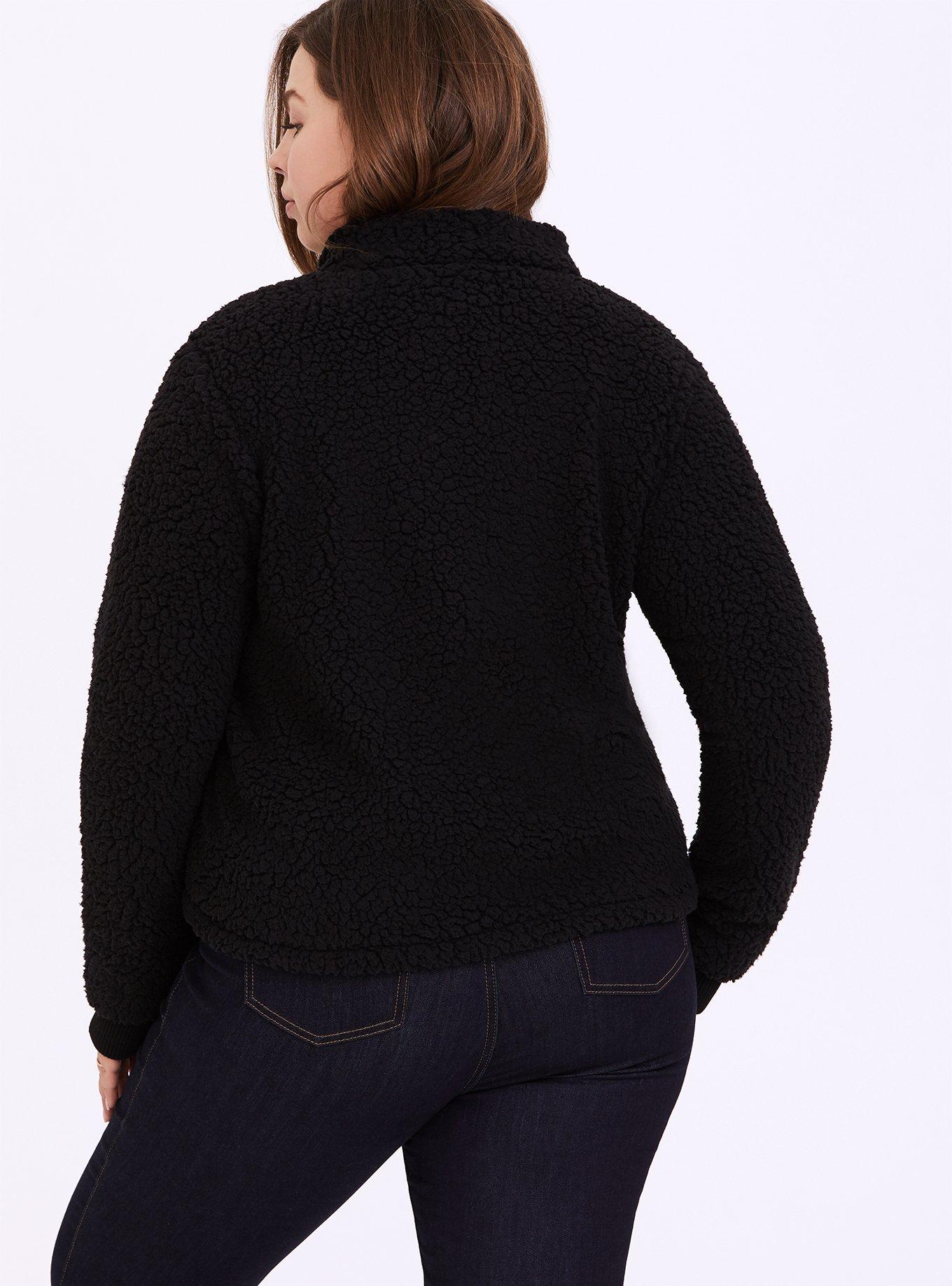 Plus Size Sherpa Half Zip Active Pullover Torrid