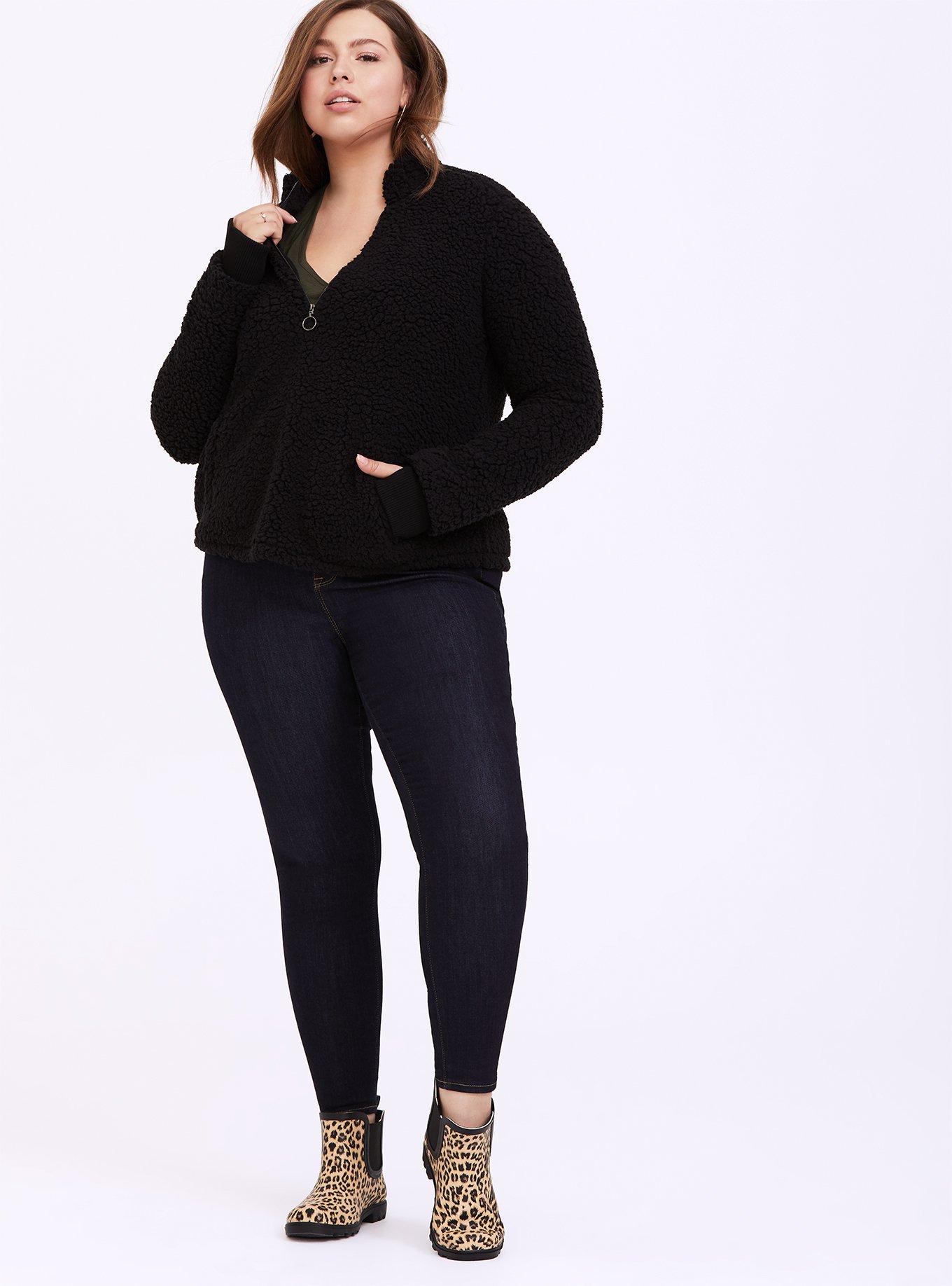 Plus Size Women's Sherpa Sweatshirt By Woman Within In Radiant