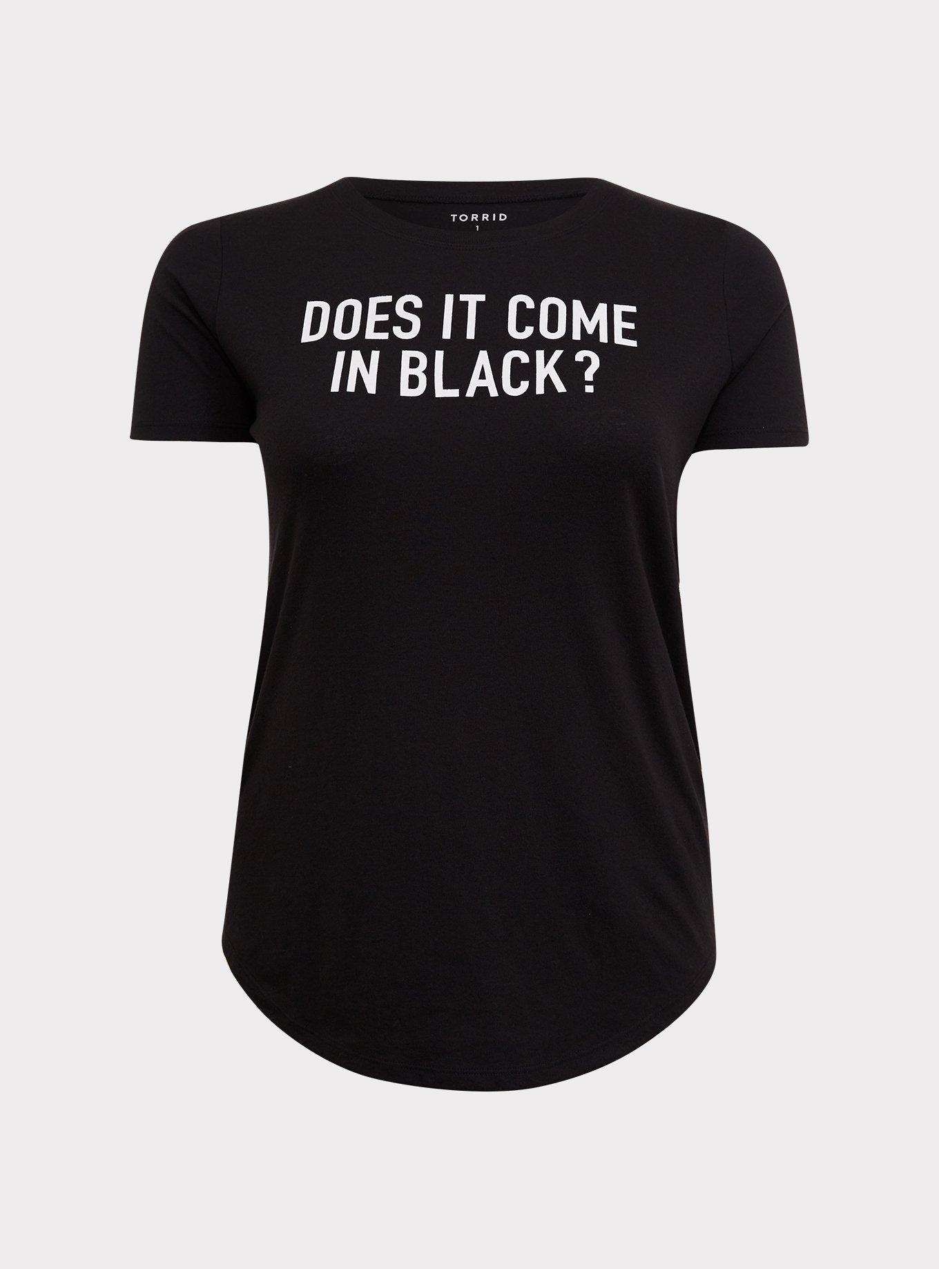 Does It Come In Black Black Crew Tee, , hi-res