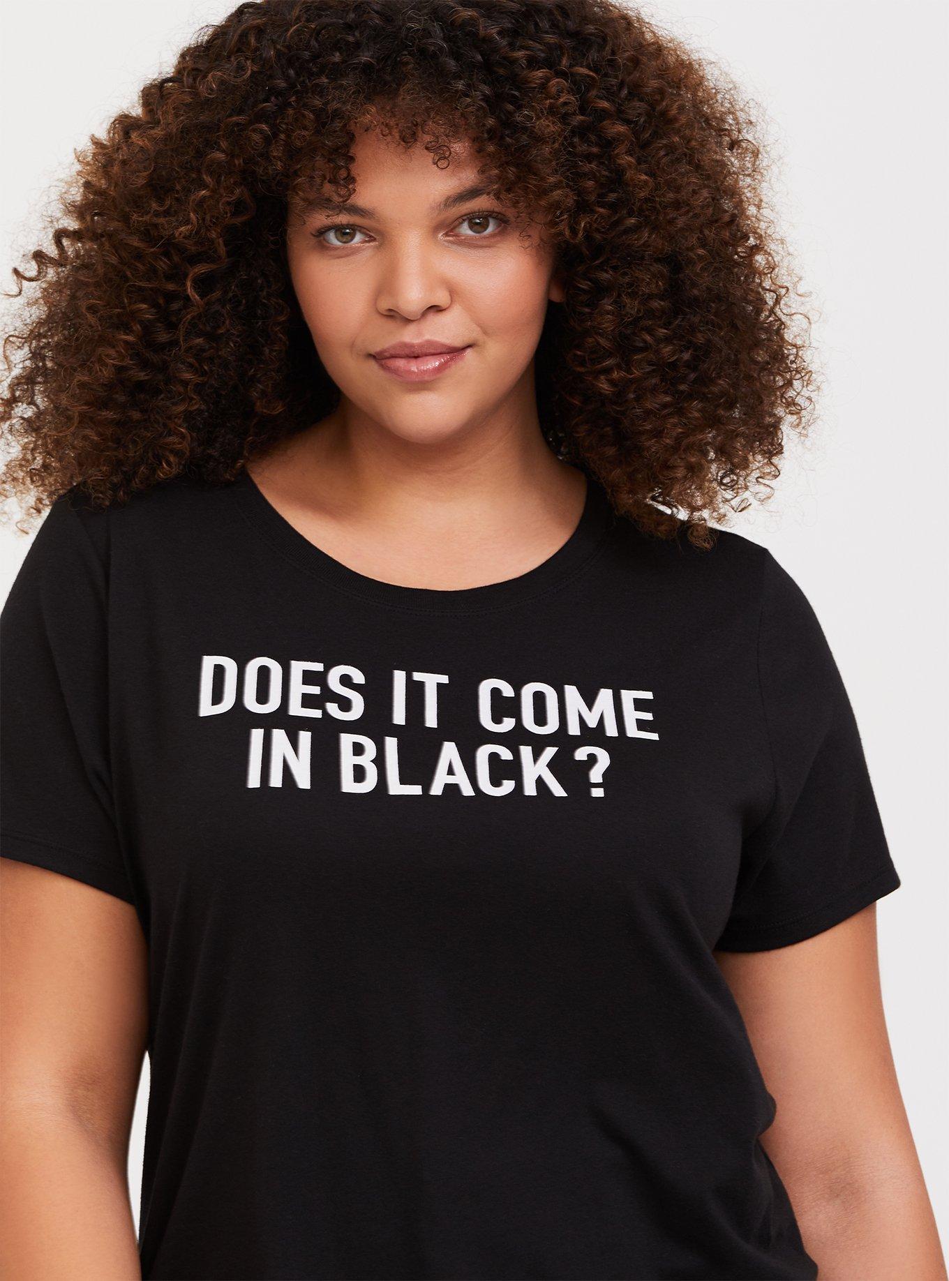 Does It Come In Black Black Crew Tee, , hi-res