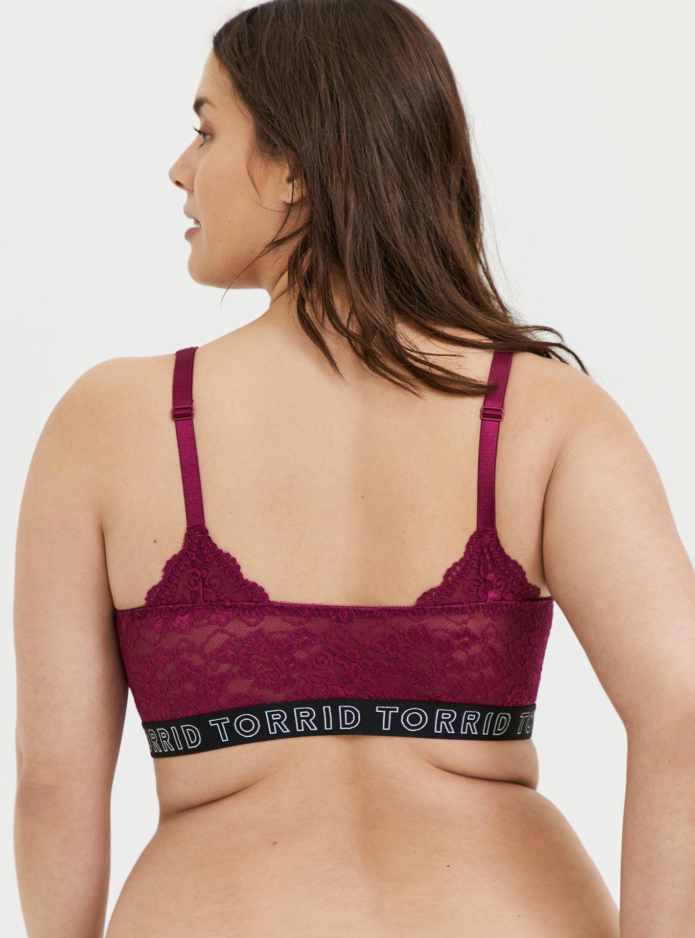 Purple lace bralette top on sale