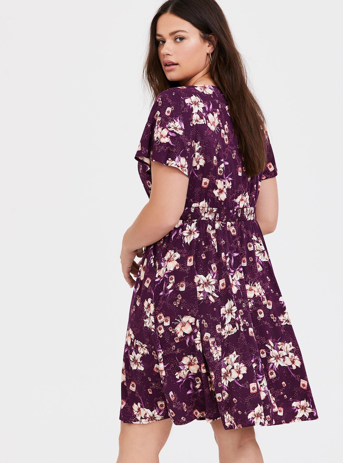 Torrid purple shop floral dress